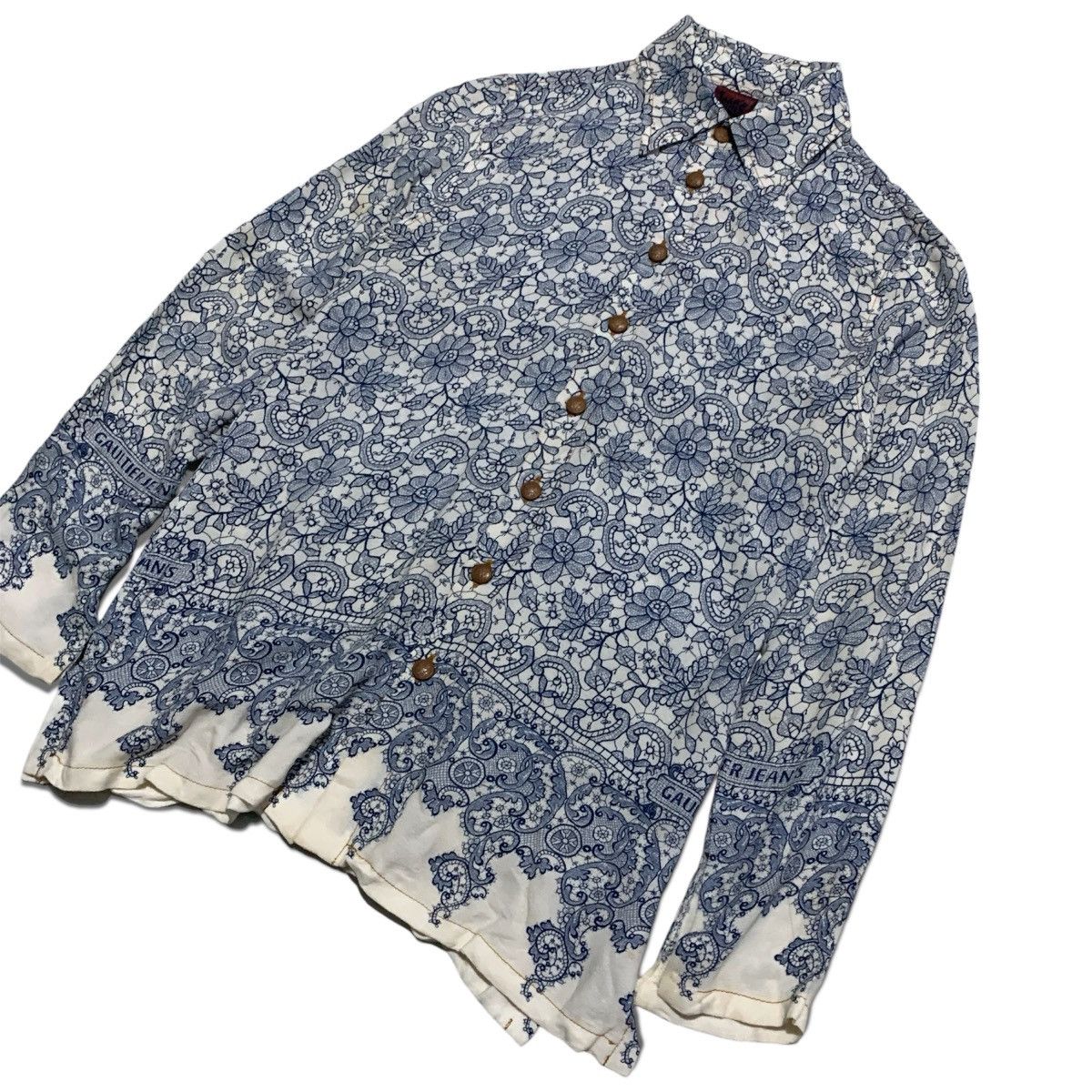 Jean Paul Gaultier Jean Paul Gaultier Jean’s 1990s Floral Paisley Rayon Shirt Size S / US 4 / IT 40 - 4 Thumbnail
