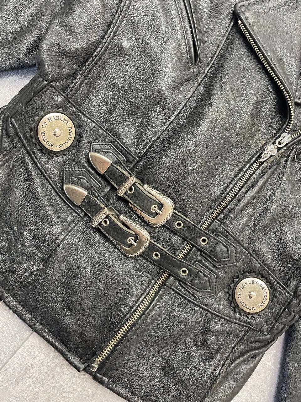 Harley Davidson Harley Davidson Vintage Leather Jacket Size S / US 4 / IT 40 - 13 Thumbnail