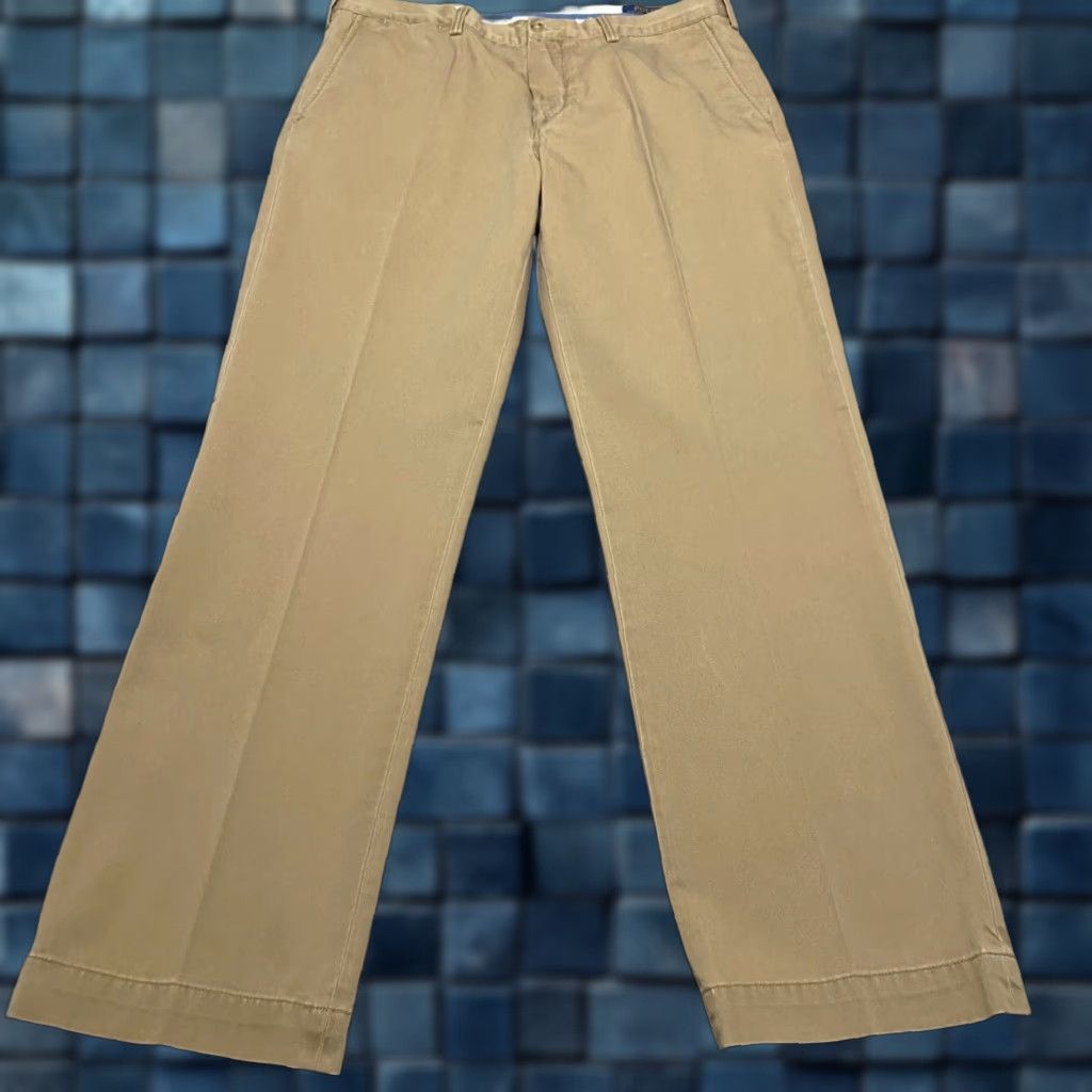 Polo Ralph Lauren Polo Ralph Lauren Pants Mens 36x34 Beige Chino 100% Cotton Straight Mid Rise Size US M / EU 48-50 / 2 - 1 Thumbnail