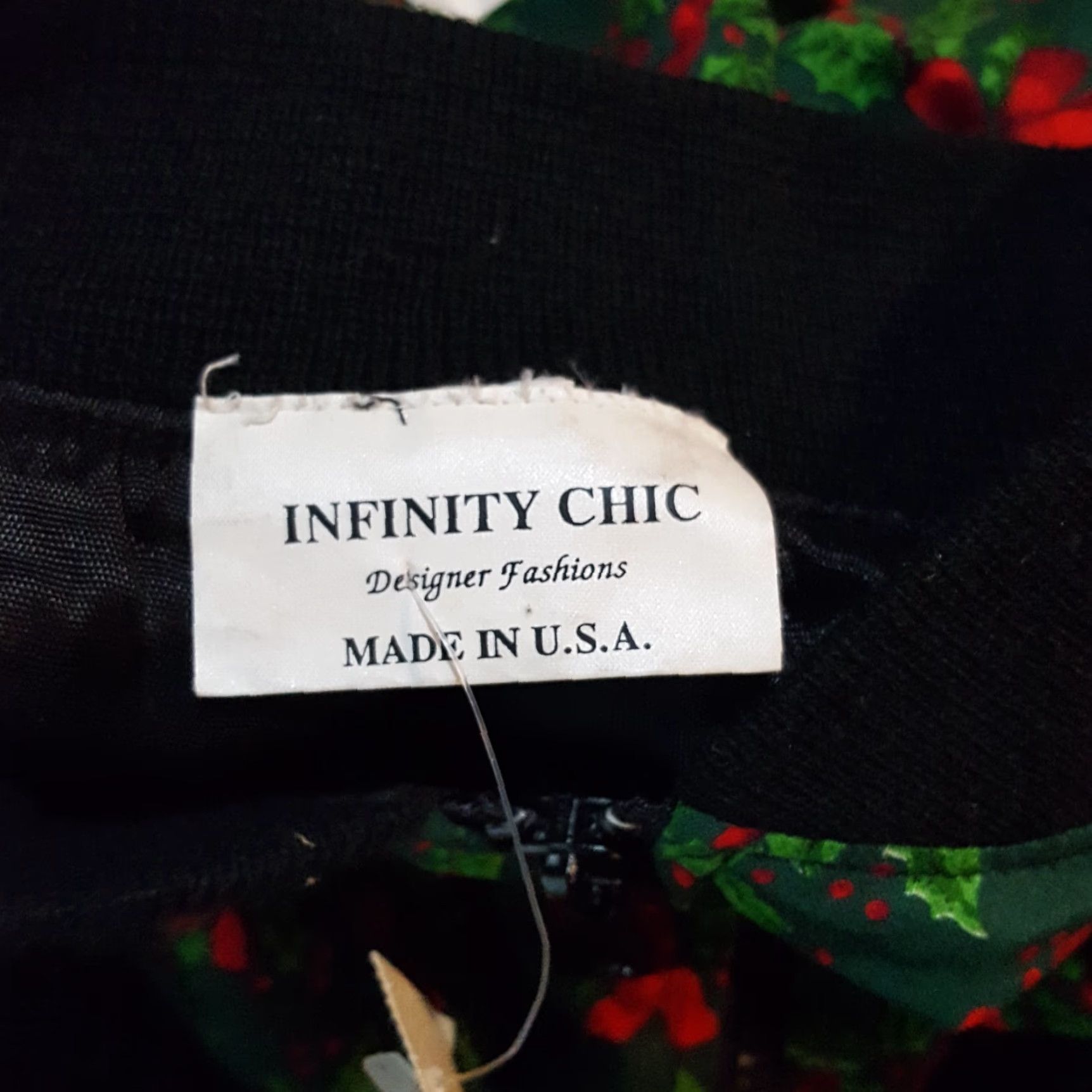 Vintage VINTAGE 80s Infinity Chic Christmas Zip Up Jacket One Size Green Windbreaker Retro Bohemian Y2K Womens Size ONE SIZE - 4 Thumbnail