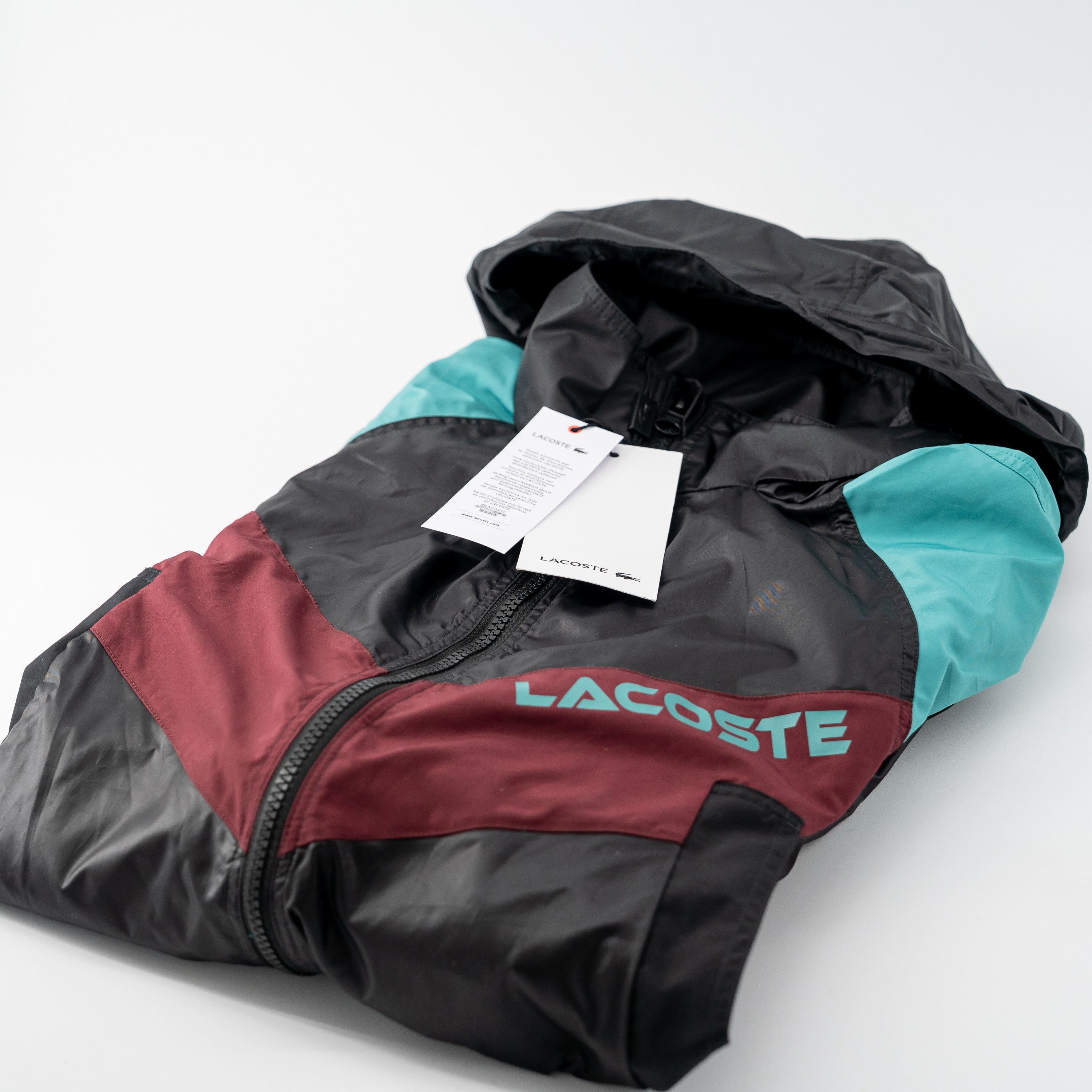 Lacoste 42 L Lacoste Track Jacket Oversized Colorblock Black Teal Size L / US 10 / IT 46 - 6 Thumbnail