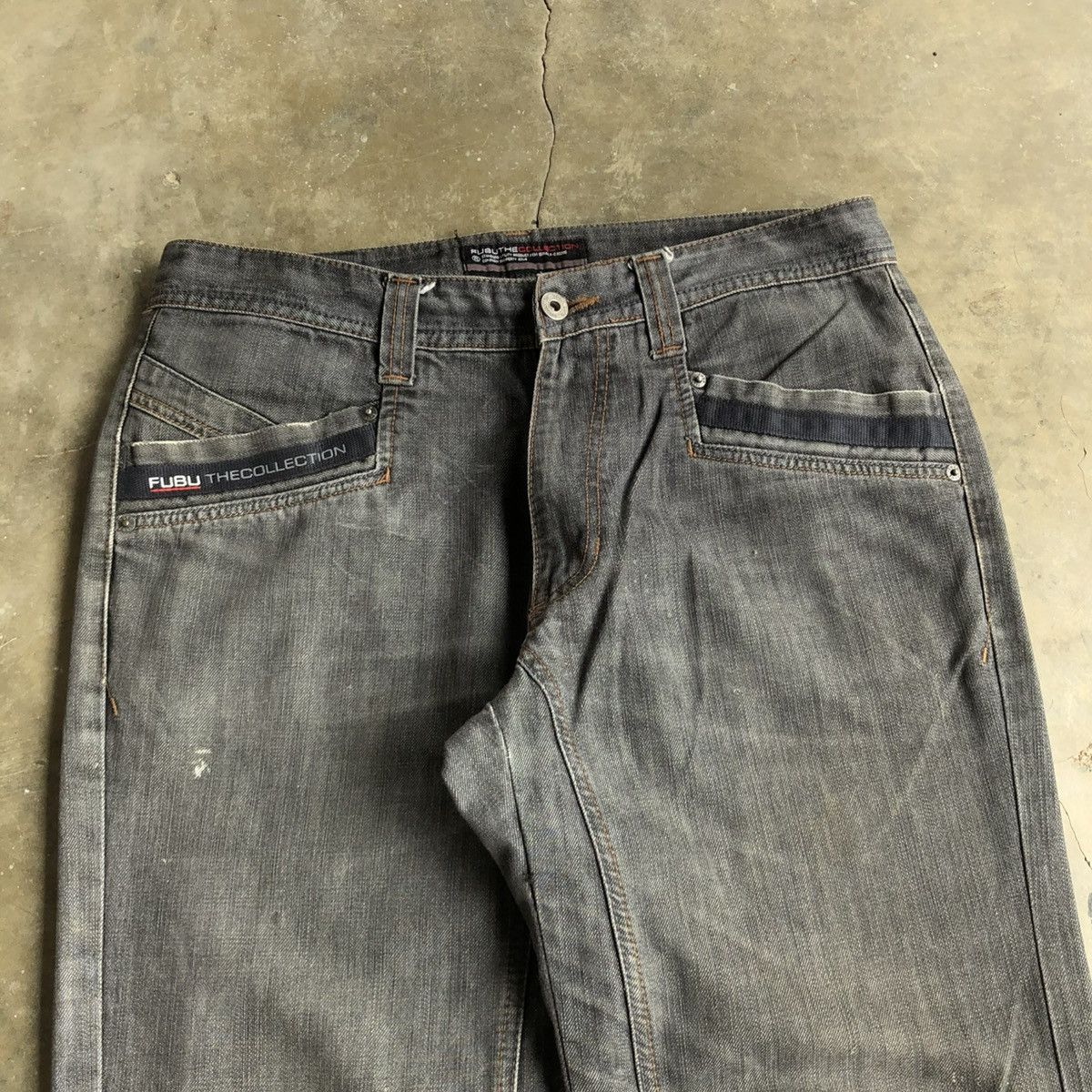 Fubu Vintage Fubu Collection Washed Jeans Pants Charcoal Y2k Size US 34 / EU 50 - 3 Thumbnail