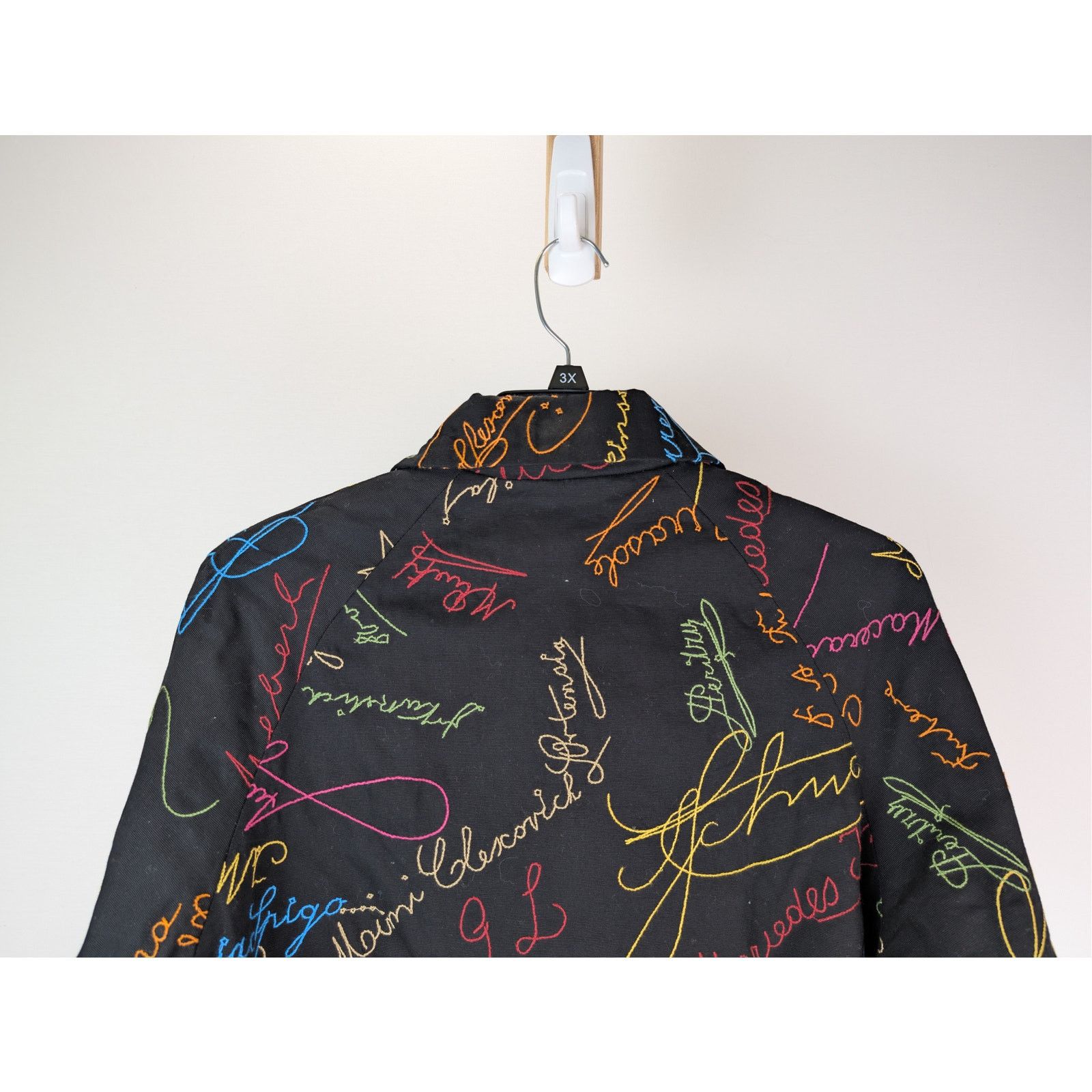 Bode o1rshd1 Signature Scrawl Coat in Black/Multicolor Size US M / EU 48-50 / 2 - 11 Thumbnail