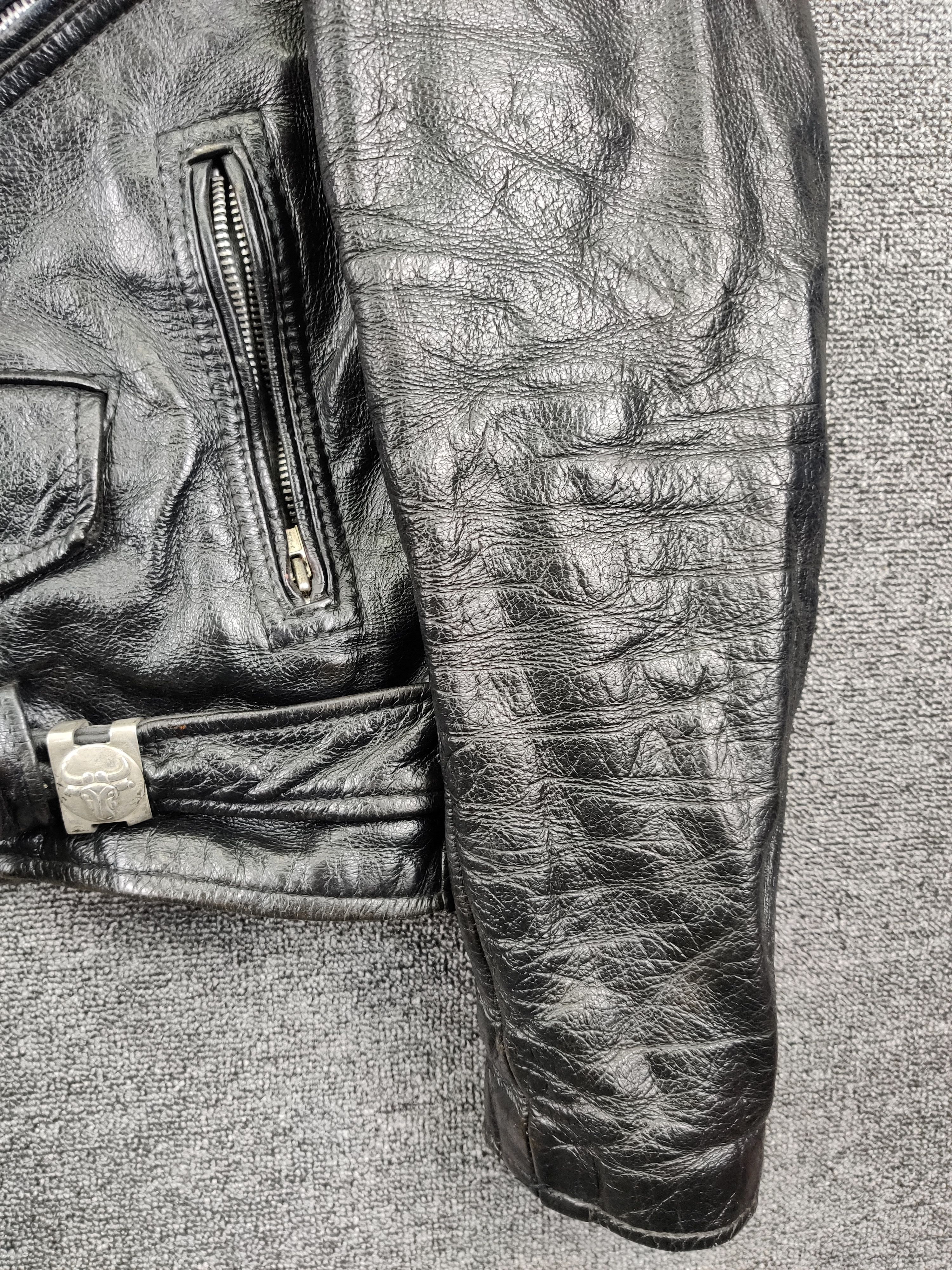 Vintage Vintage Unik Leather Motorcycle Jacket Like Perfecto Size US M / EU 48-50 / 2 - 2 Thumbnail