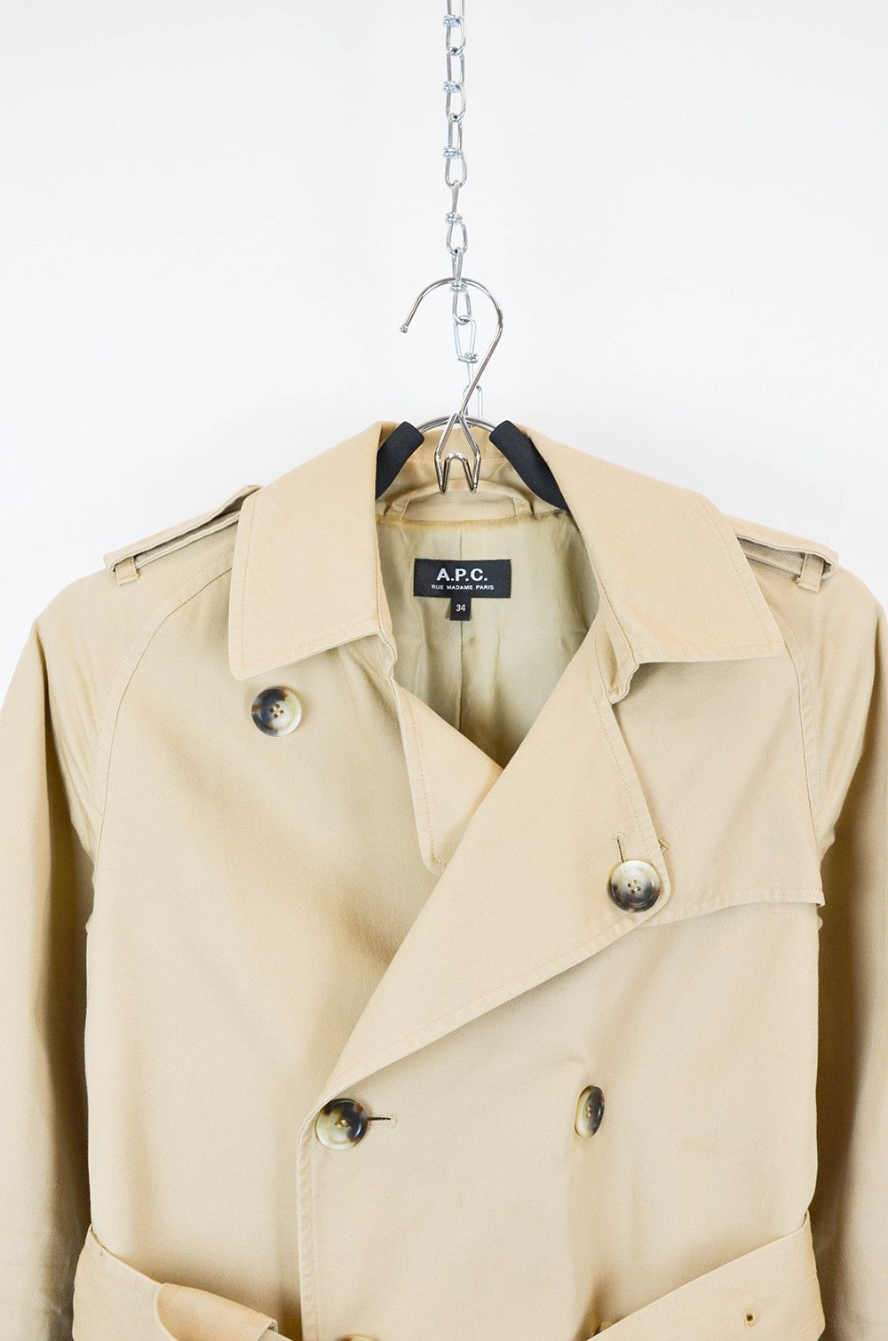 A.P.C. A.P.C. Beige Trench Coat – Size 34 – Classic Double Breasted Size S / US 4 / IT 40 - 5 Thumbnail