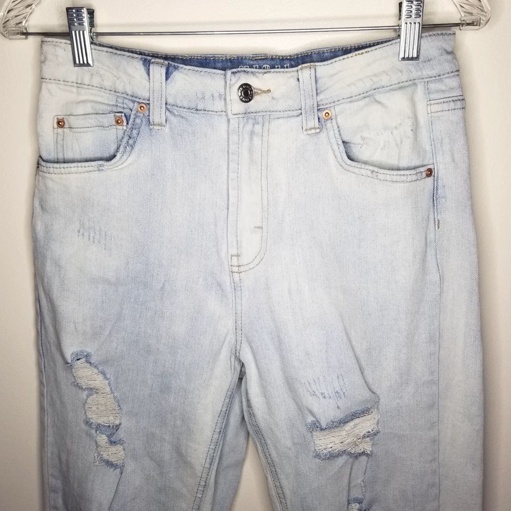 Vintage Wild Fable Womens Jeans High Rise Distressed Acid Wash Mom Size 6 Size 28" / US 6 / IT 42 - 2 Thumbnail