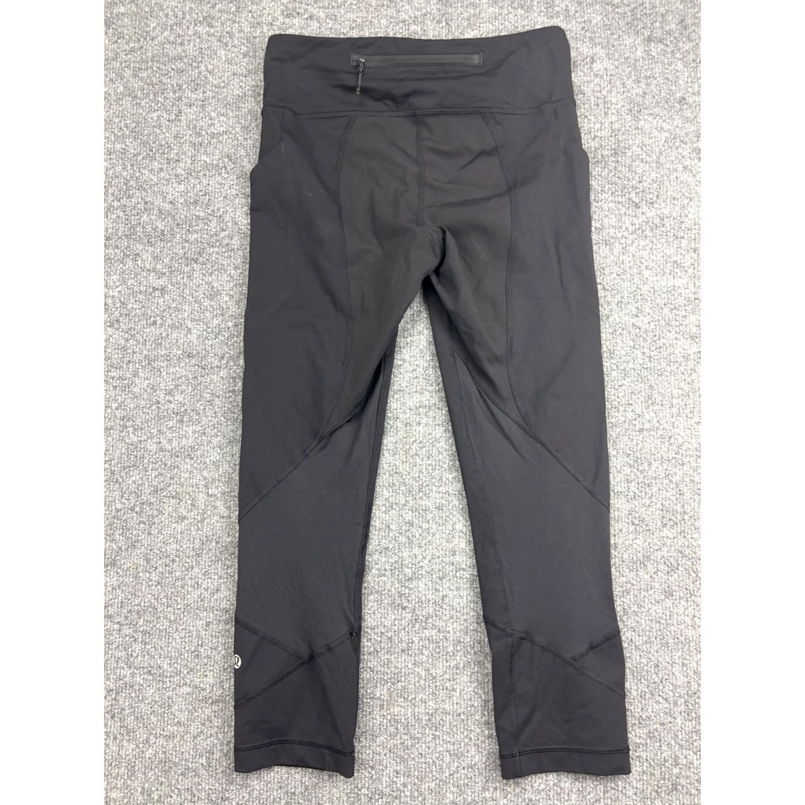 Lululemon Lululemon Pants Womens 4 Black Crop Leggings High Rise Side Pocket Yoga Running Gym Training Capri Legging Women Size 27" / US 4 / IT 40 - 5 Thumbnail