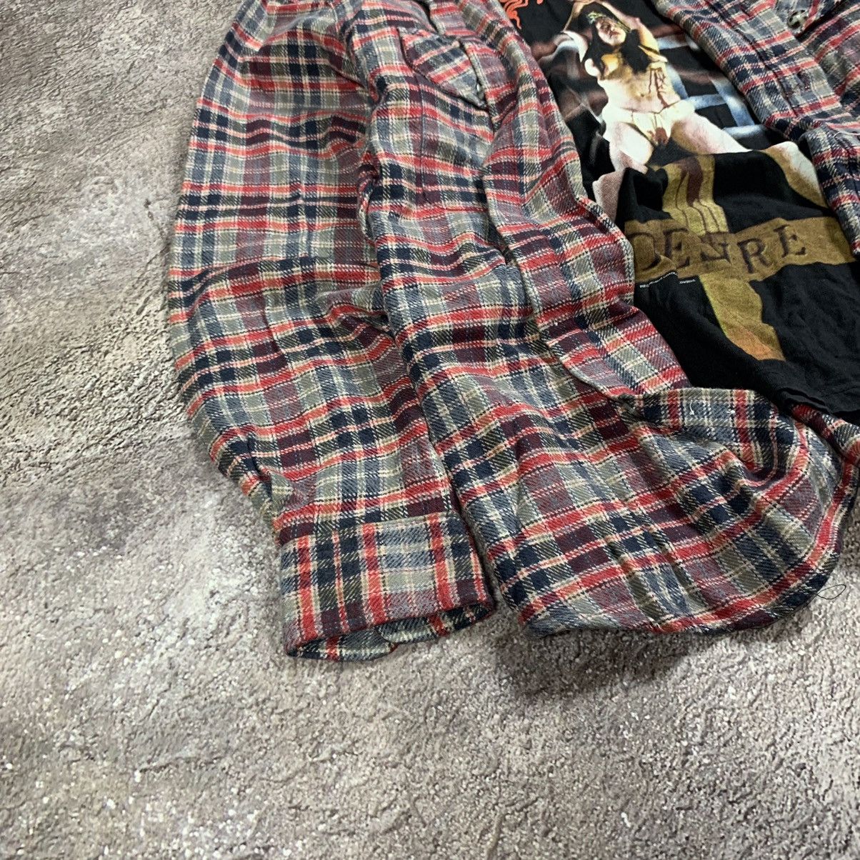 Flannel vintage flannel shirt checkered plaid streetwear 90s Y2K Size US M / EU 48-50 / 2 - 2 Thumbnail