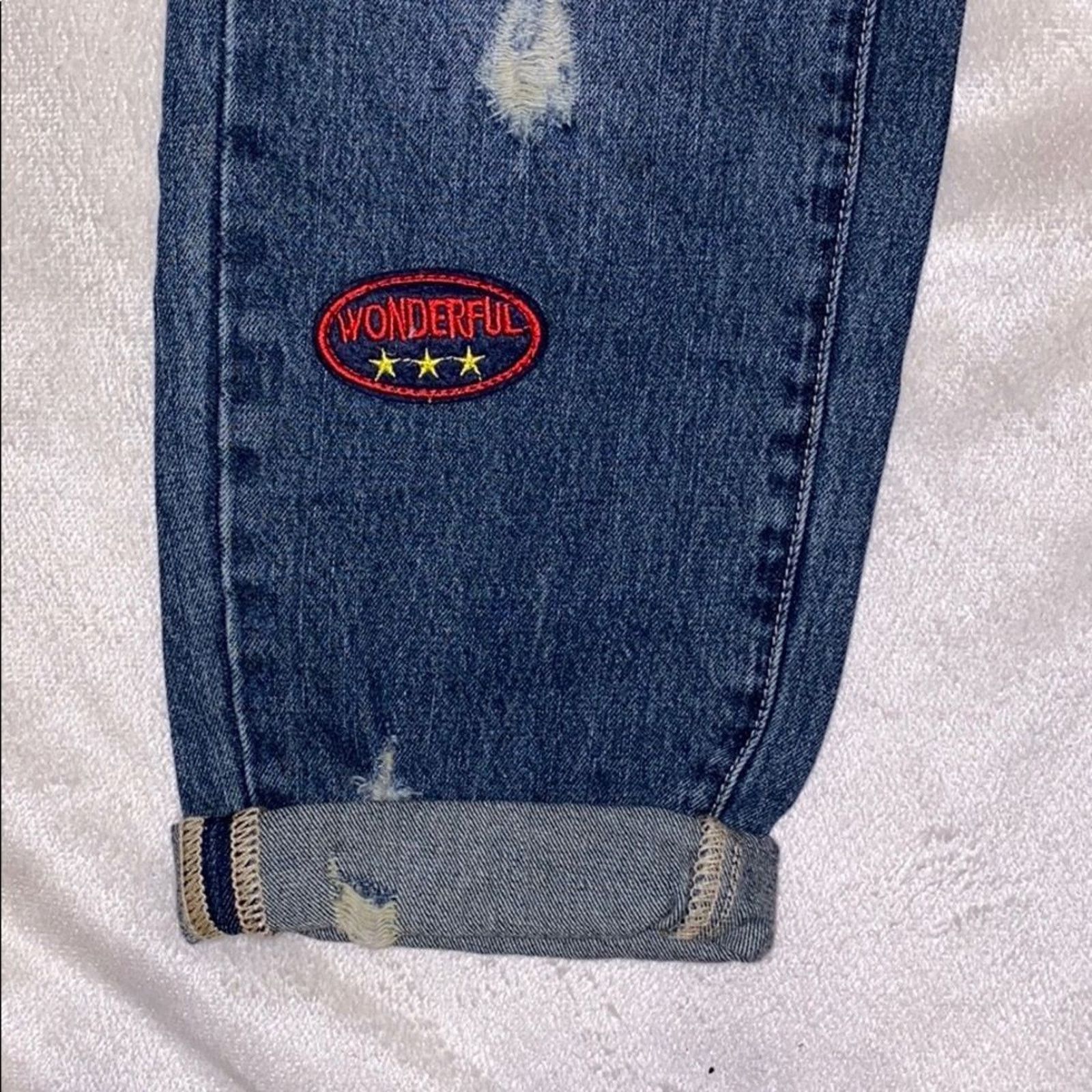 Other Articles of Society Patchwork Destroyed Denim Jeans | Sz 27 Size 27" / US 4 / IT 40 - 4 Thumbnail