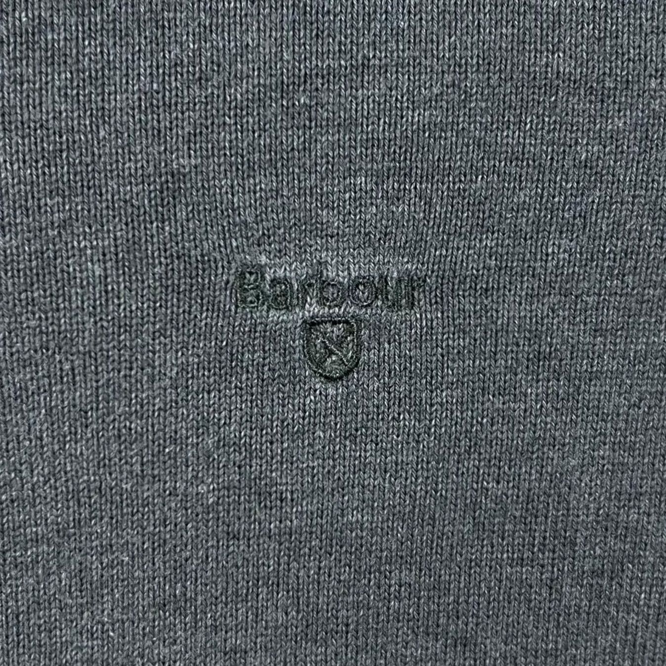 Barbour Barbour Classic Grey Embroidered Mini Logo Cotton 1/4 Zip Sweater Jumper XL Mens Pullover Jumper Size US XL / EU 56 / 4 - 6 Thumbnail
