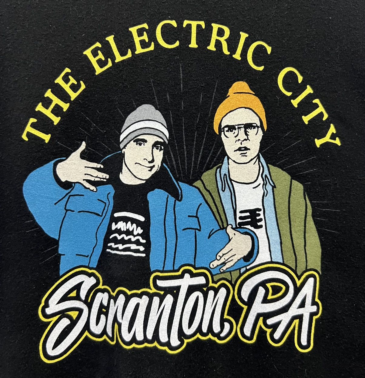 Band Tees × Vintage VINTAGE THE OFFICE SCRANTON,PA THE ELECTRIC CITY SHIRT Size US L / EU 52-54 / 3 - 3 Thumbnail