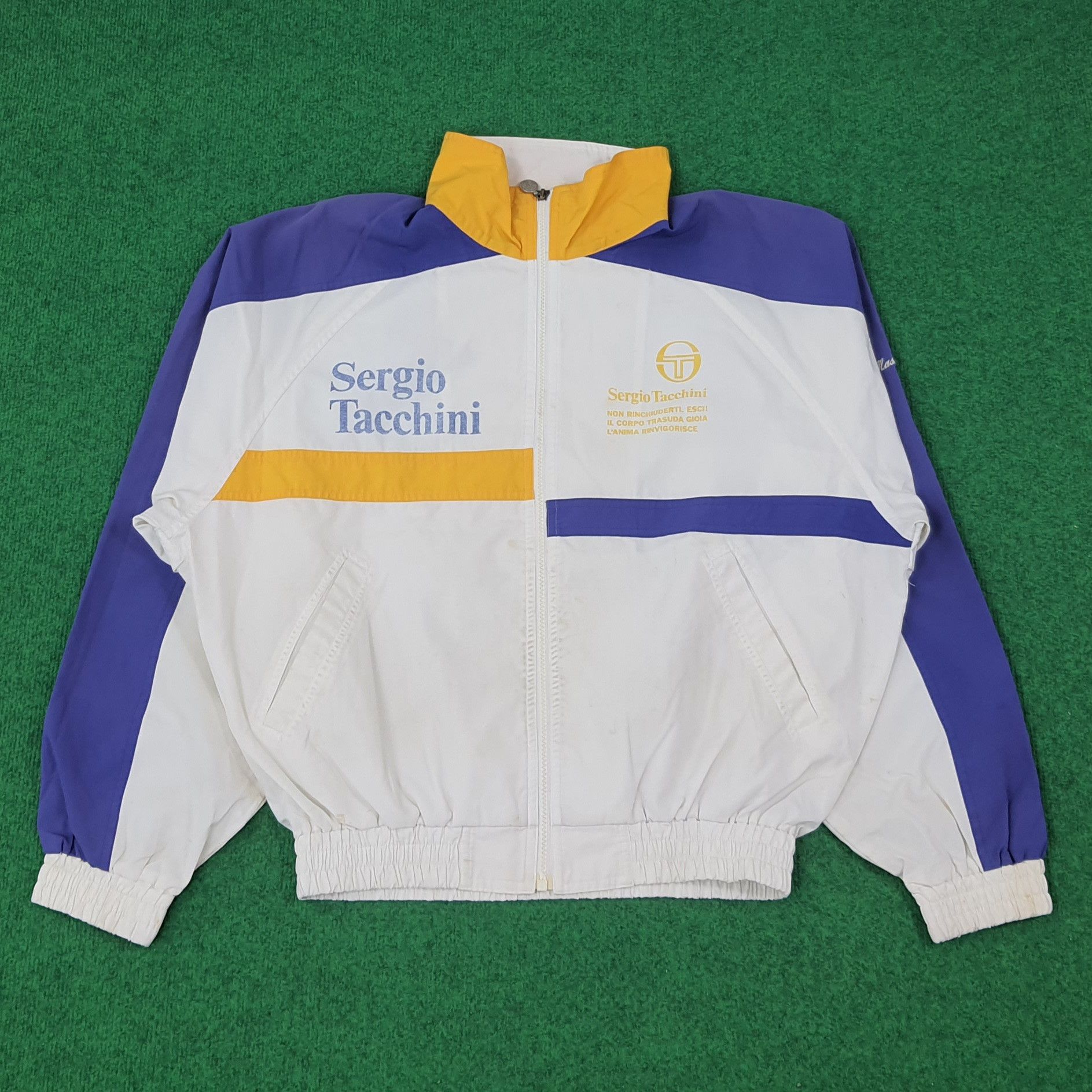 Sergio Tacchini × Vintage Vintage Sergio Tacchini Designer Jacket C221N7 Size US L / EU 52-54 / 3 - 1 Thumbnail