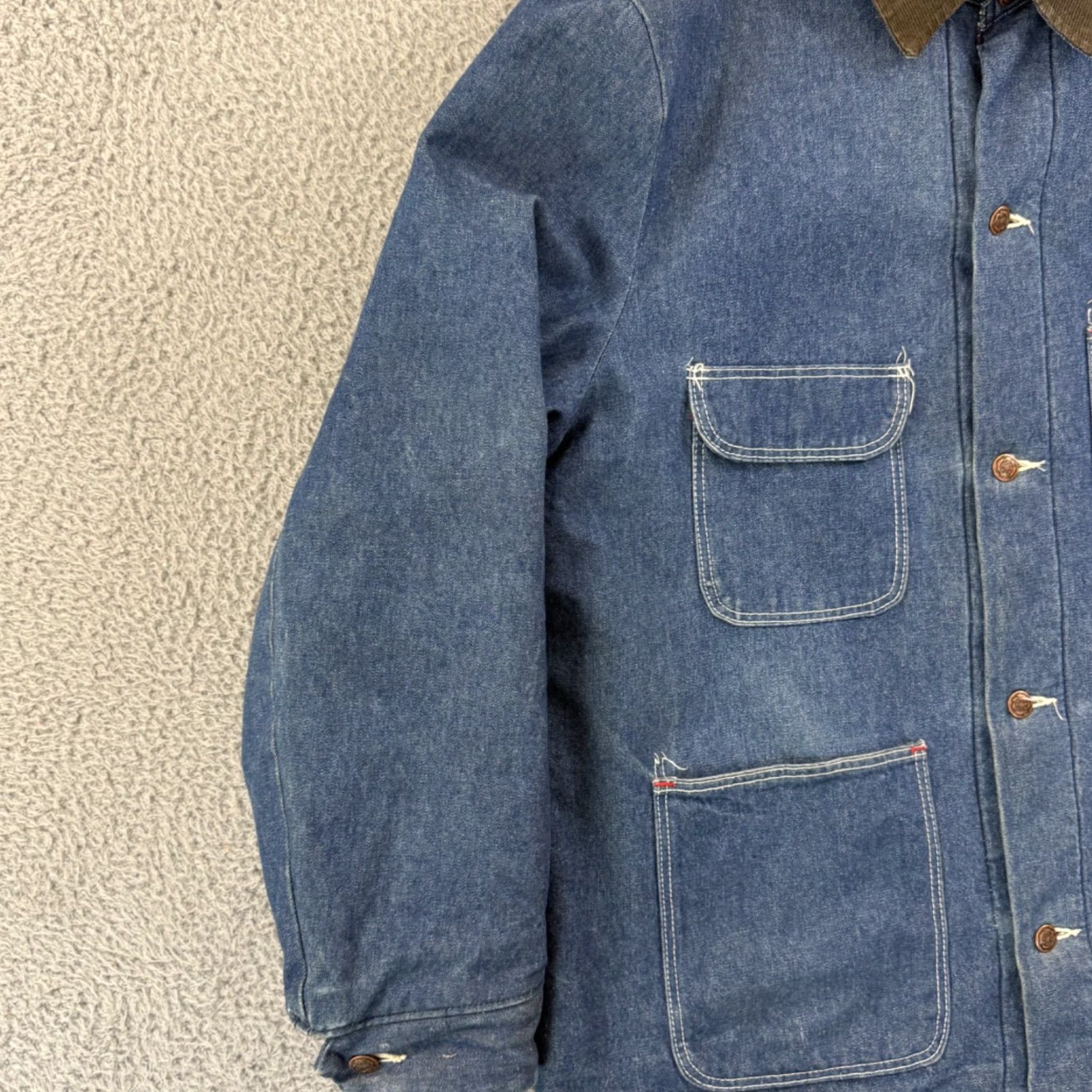 Denime VINTAGE Big Ben Coat Denim Jacket Mens 46 Blue Chore Workwear Outdoor Lined Polyester Insulation All Seasons Long Coat Size US S / EU 44-46 / 1 - 4 Thumbnail