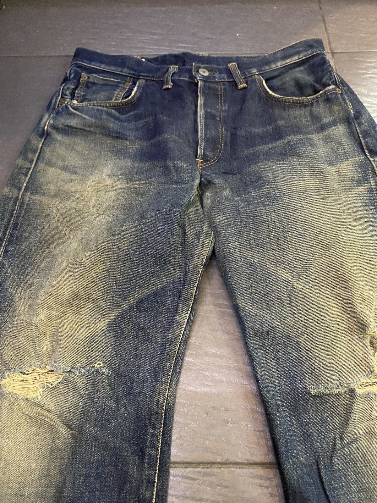 Edwin Vintage Edwin selvedge japan 🇯🇵 distressed Size US 32 / EU 48 - 4 Thumbnail