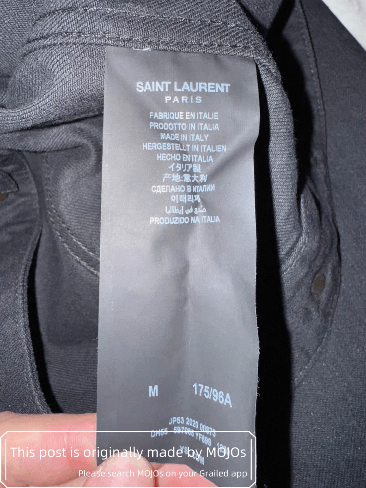 Saint Laurent Paris Saint Laurent Paris Black Denim Jacket mojos12472611 Size US M / EU 48-50 / 2 - 3 Thumbnail
