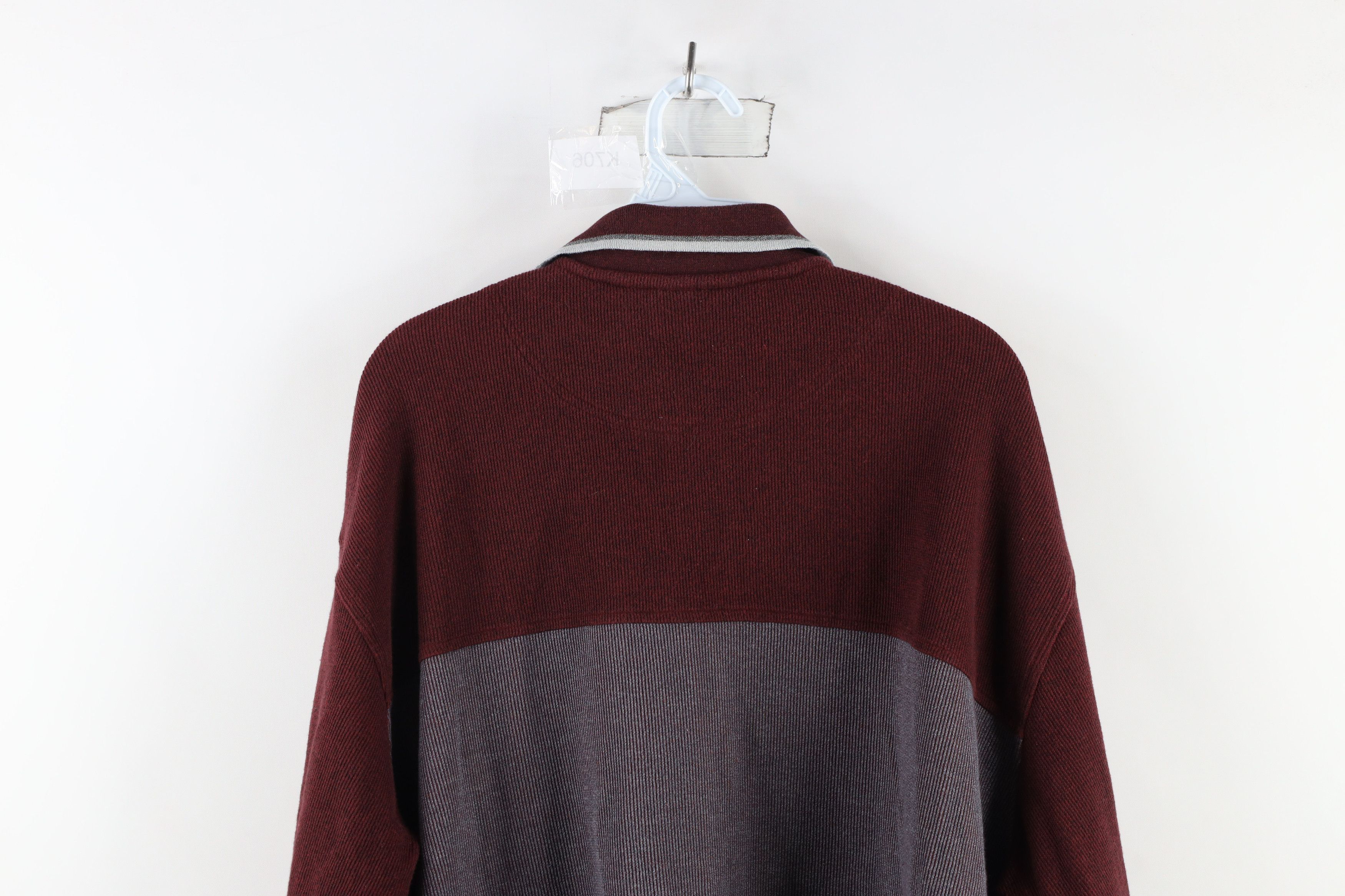 Vintage Vintage 90s Streetwear Ribbed Knit Long Sleeve Pullover Polo Size US XL / EU 56 / 4 - 7 Thumbnail