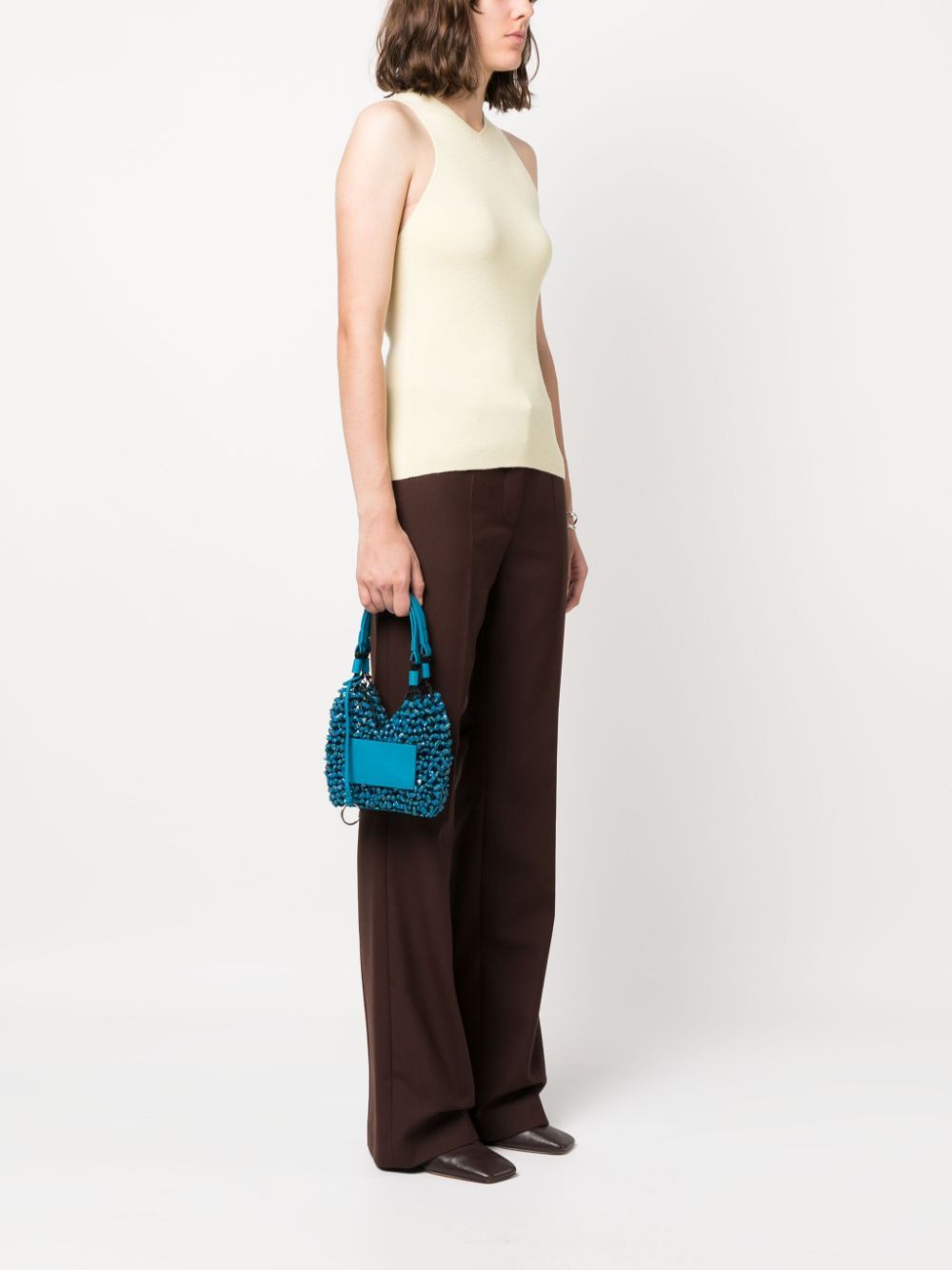 Jil Sander o1loc1c1124 Size: OS/ Small Beaded Tote Bag in Blue Size ONE SIZE - 3 Thumbnail