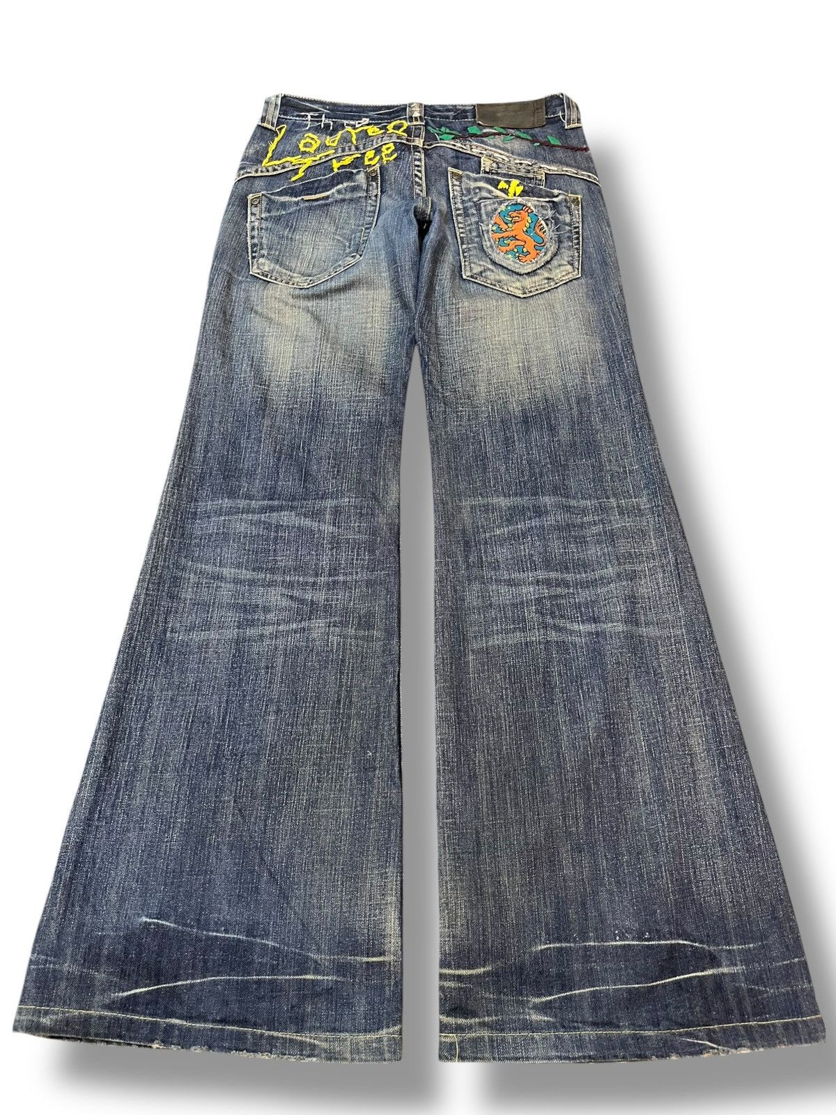 If Six Was Nine × Seditionaries Vintage Drive Jeans Flare Bootcut Embroidery Denim Size US 30 / EU 46 - 1 Thumbnail