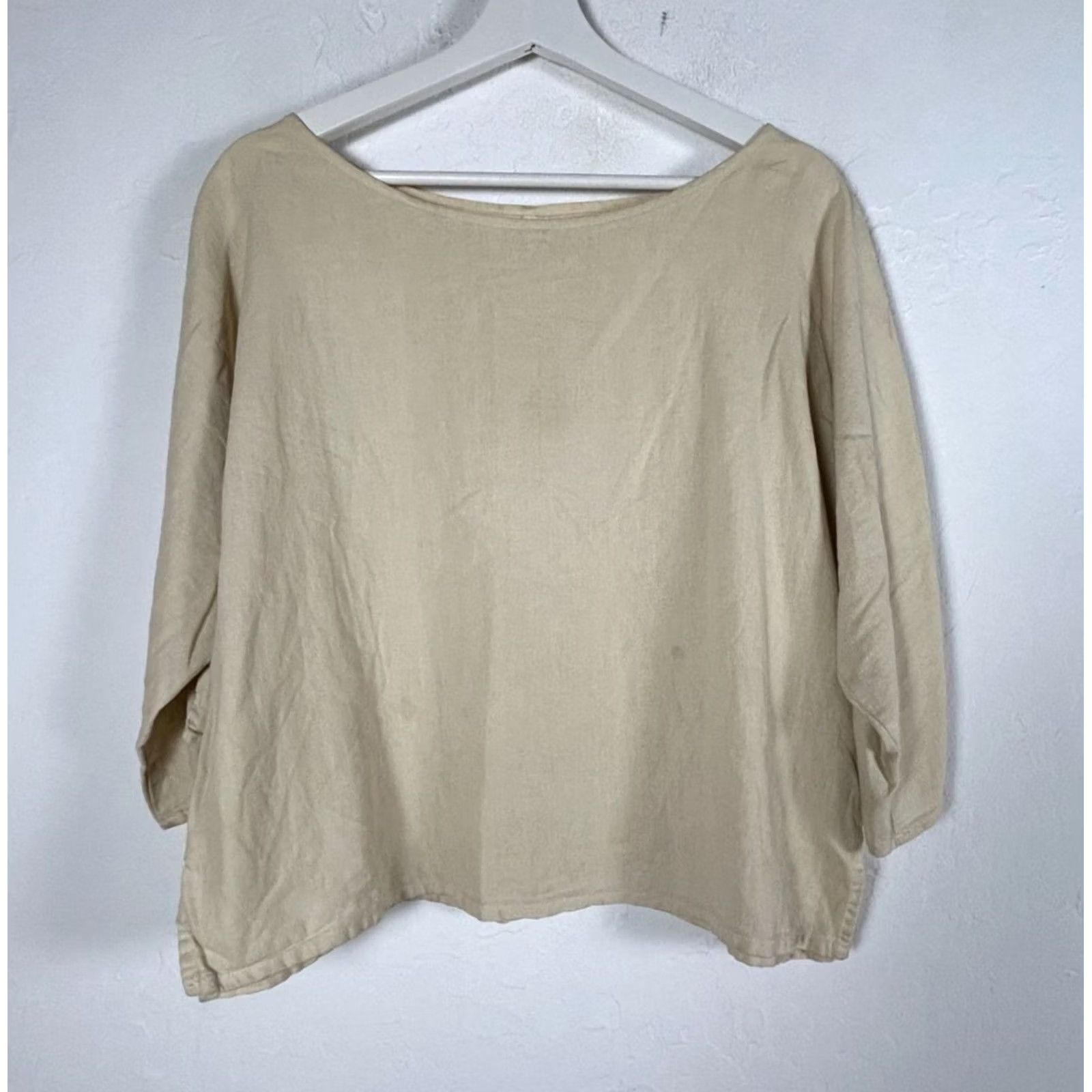 Arrow Me & Arrow Women Ivory Boat Neck Dolman Sleeve Top Blouse Medium Casual USA Made Size M / US 6-8 / IT 42-44 - 2 Thumbnail