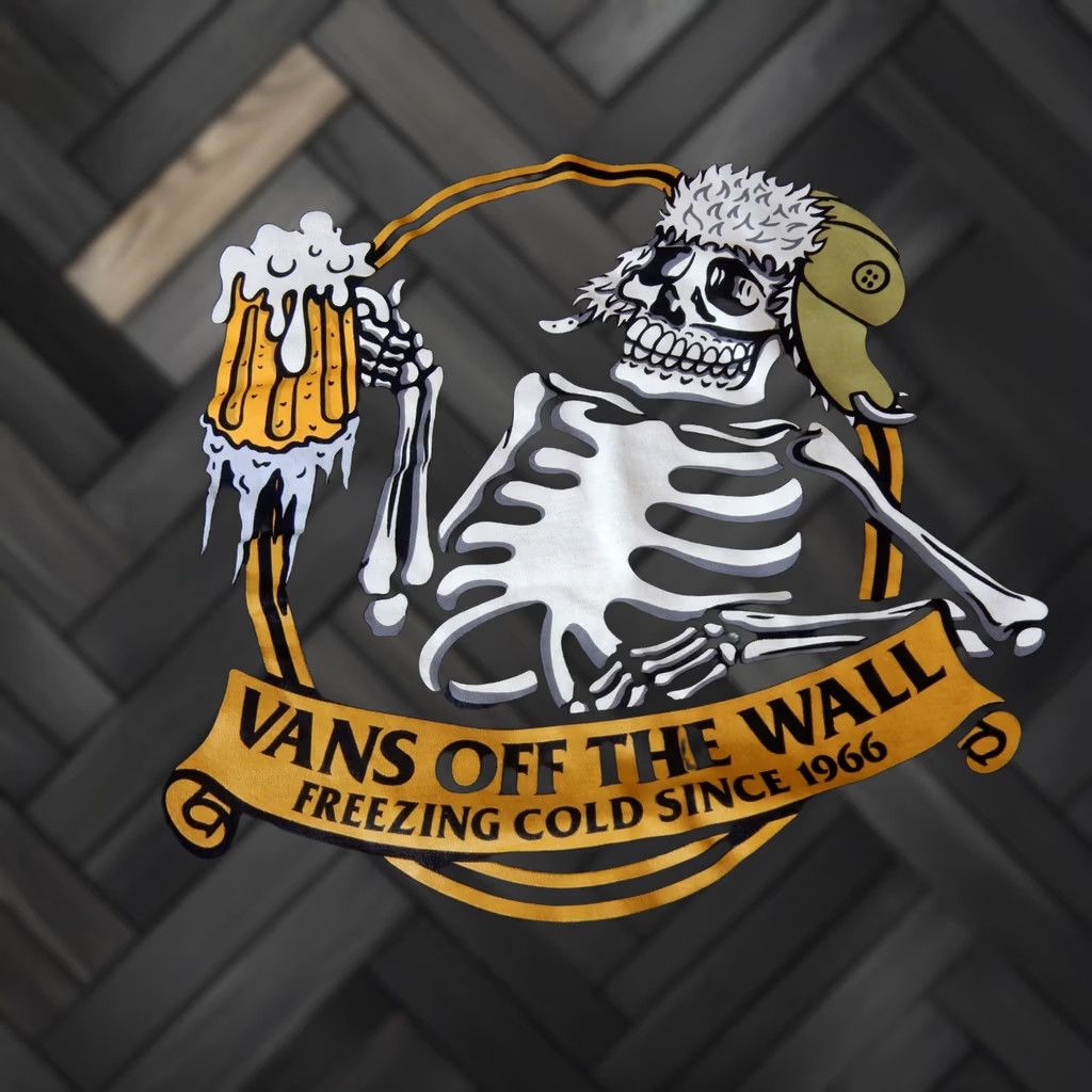 Vans VANS T Shirt Mens M Beer Skeleton Black Cotton Short Sleeve Graphic Print Shirt Mens M Black VANS Size US M / EU 48-50 / 2 - 1 Thumbnail
