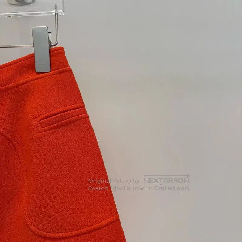 Dior Dior Orange Wool A-Line Skirt for Summer . Size 23" - 3 Thumbnail