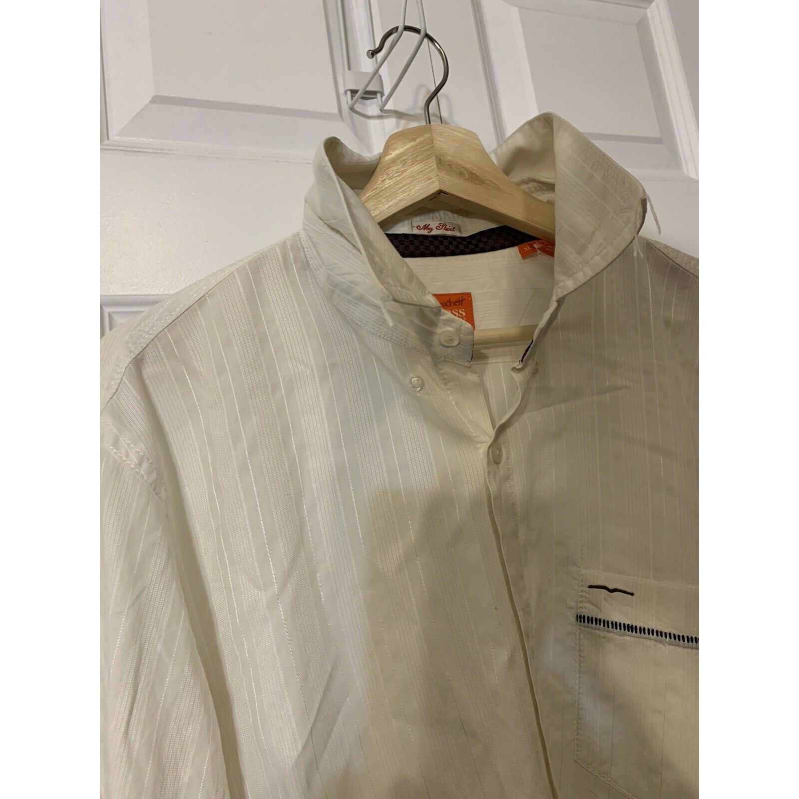 Hugo Boss HUGO BOSS Men's Sz XL Button Up Shirt Long Sleeve Orange Lab Size US XL / EU 56 / 4 - 8 Thumbnail