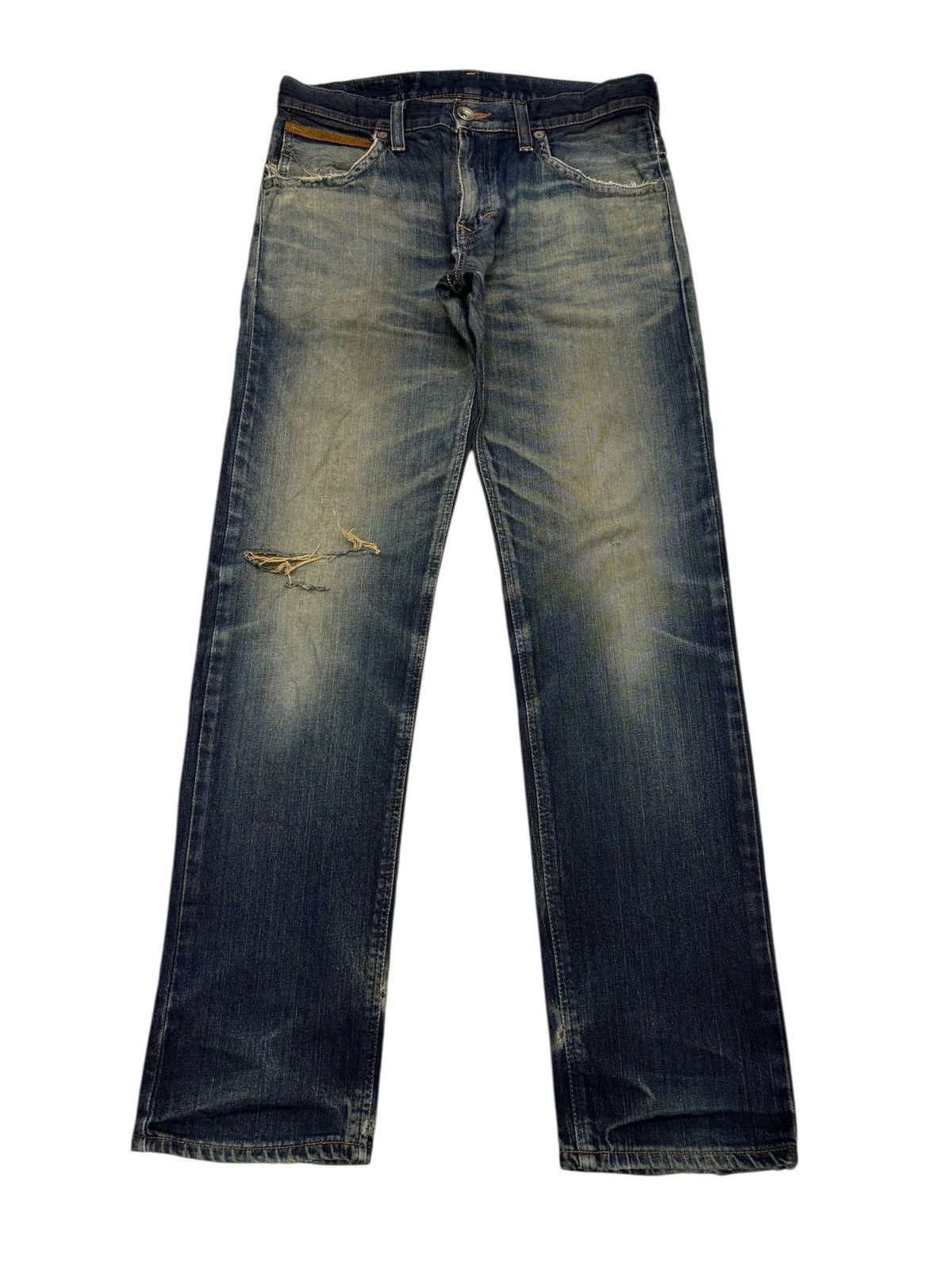 Kapital 🔥EDWIN EXCLUSIVE VINTAGE RUSTY MUD WASH DISTRESS DENIM JEAN Size US 34 / EU 50 - 2 Thumbnail