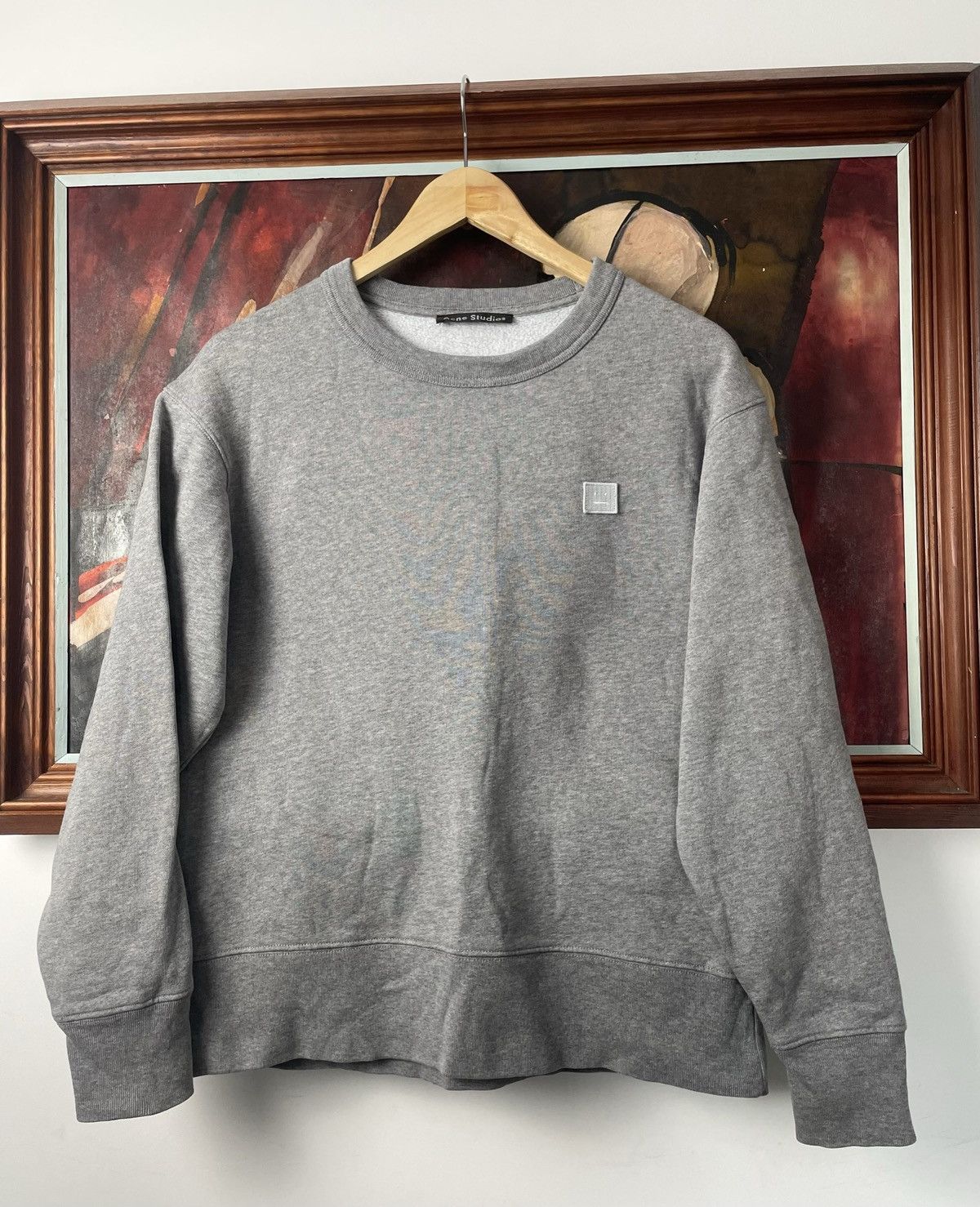 Acne Studios Acne Studios Fairview Face Mini Logo Casual Grey Crewneck Size US XS / EU 42 / 0 - 1 Thumbnail