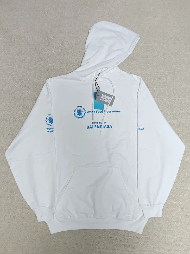 Balenciaga Balenciaga WFP Collaboration Hooded Sweatshirt - dmc Size US L / EU 52-54 / 3 - 1 Thumbnail
