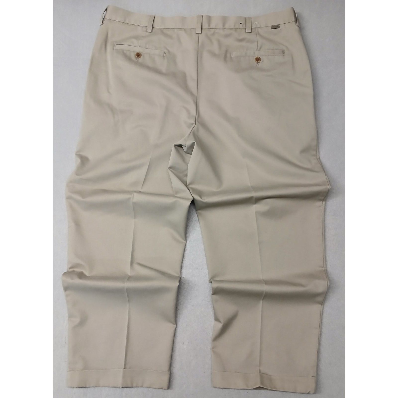 Izod Izod (42x30) Men's Beige Khaki Relaxed Straight Dress Slacks Size US 42 / EU 58 - 11 Thumbnail