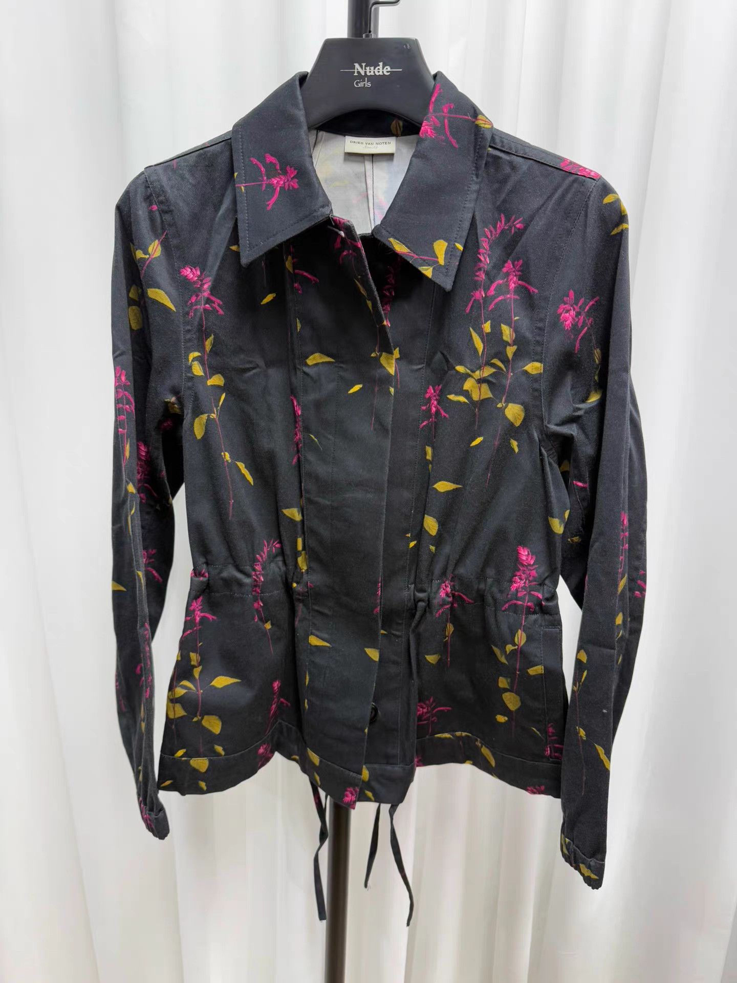 Dries Van Noten Dries van noten Floral Waist Jacket K20 Size XXS / US 00 / IT 34 - 1 Thumbnail