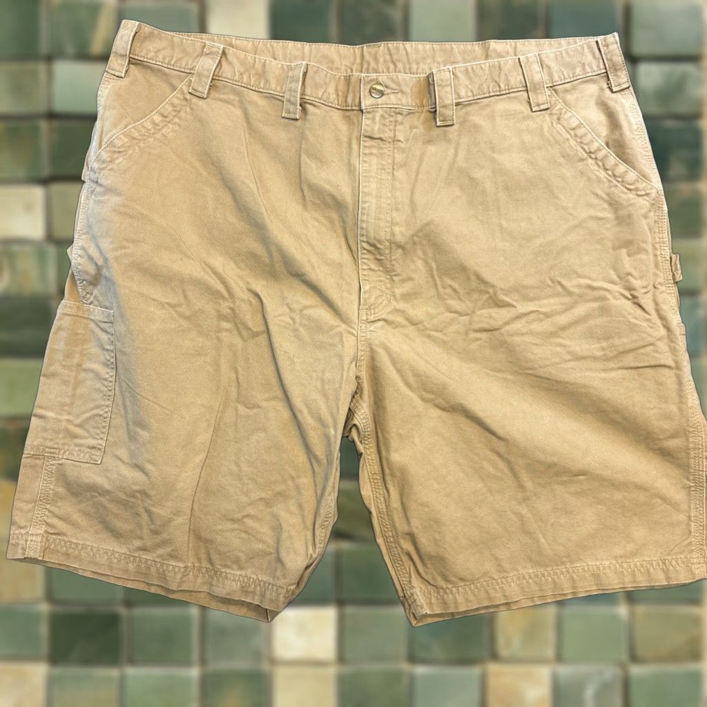 Carhartt Carhartt Shorts Mens Size 48 Beige Canvas Carpenter Cargo Workwear B147 DKH Size US 32 / EU 48 - 1 Thumbnail