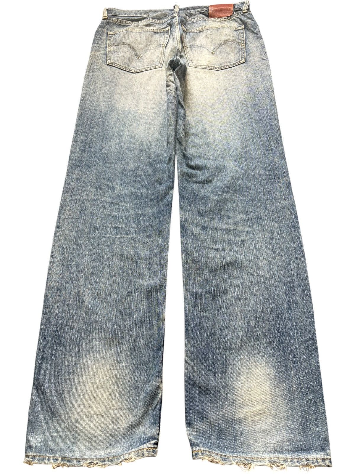 Levi's Vintage 90s Levis 502 Mud Wash Distress Loose Jeans Size US 33 - 2 Thumbnail