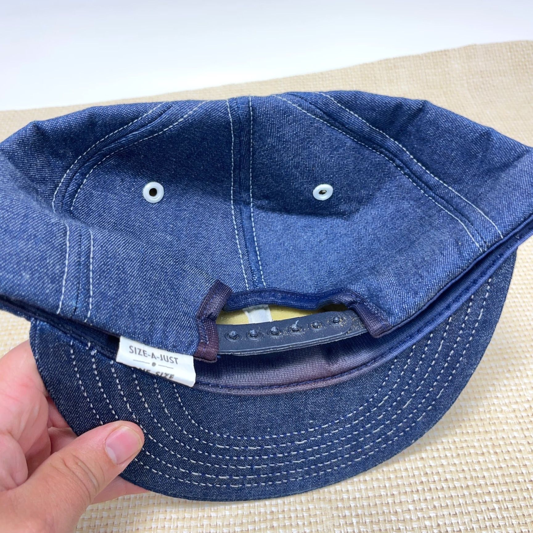 Vintage VINTAGE Denim Trucker Hat Cap USA 80s Federal Land Bank Patch Snapback Blue Cotton Denim Hat Mens One Size Adjustable Size ONE SIZE - 6 Thumbnail