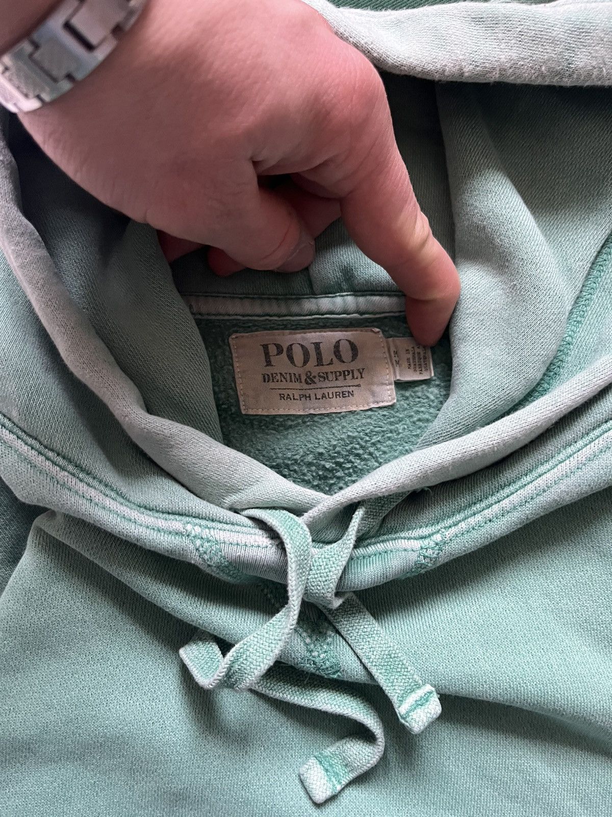 Polo Ralph Lauren Polo Ralph Lauren Denim Hoodie Mint Green Small Logo Size US M / EU 48-50 / 2 - 4 Thumbnail
