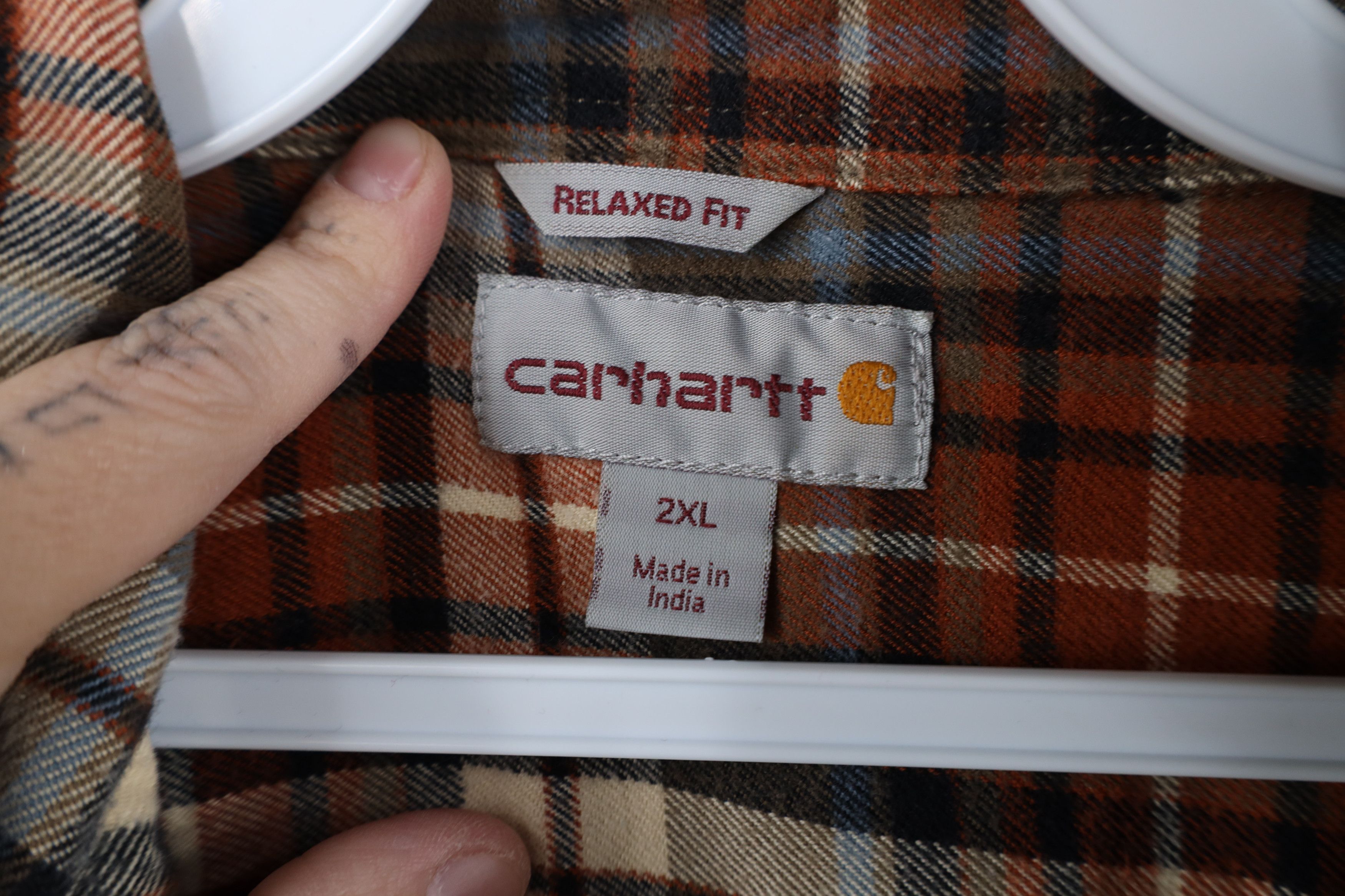 Carhartt Vintage Carhartt Flannel Collared Button Down Shirt Plaid Size US XXL / EU 58 / 5 - 8 Thumbnail