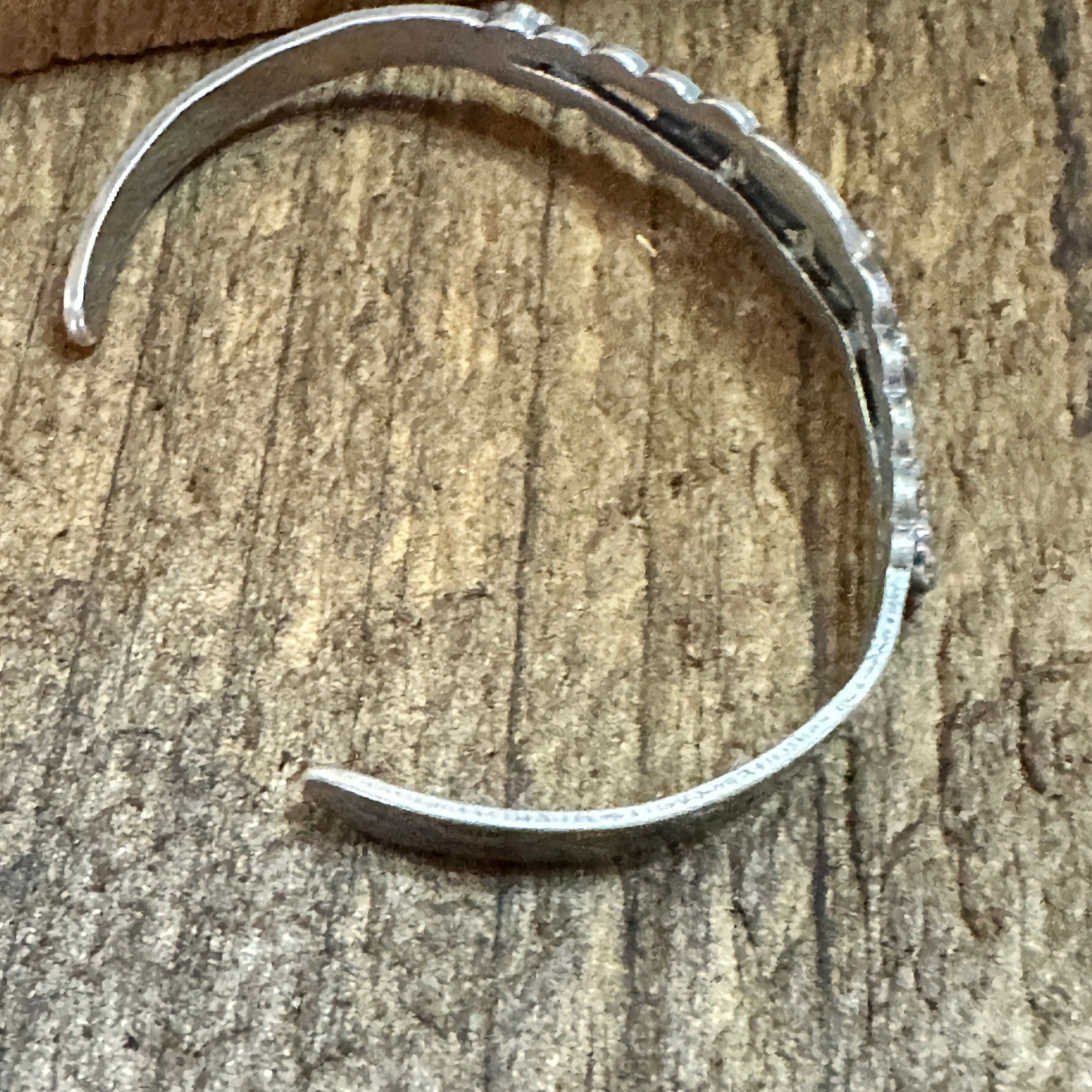 Other Handmade Navajo Spice Mojave Sterling Silver Cuff Bracelet w Size ONE SIZE - 6 Thumbnail