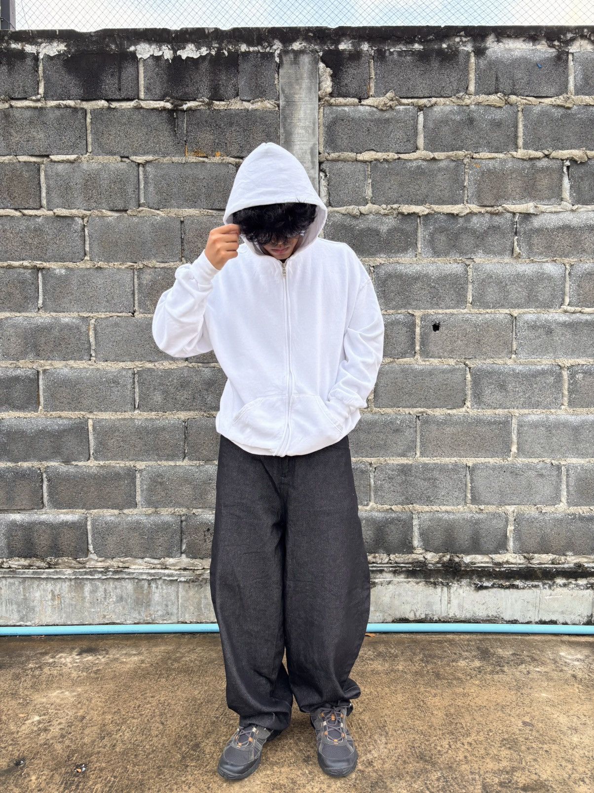 Vintage Vintage Russell Hoodie Zip Up 👽 Size US XL / EU 56 / 4 - 4 Thumbnail