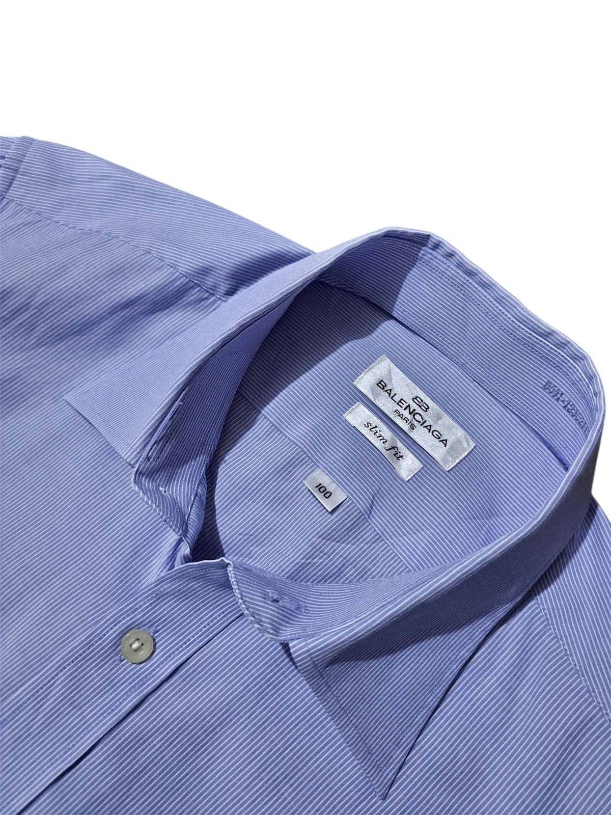 Balenciaga Balenciaga Slim Fit Striped Shirt Size US M / EU 48-50 / 2 - 3 Thumbnail