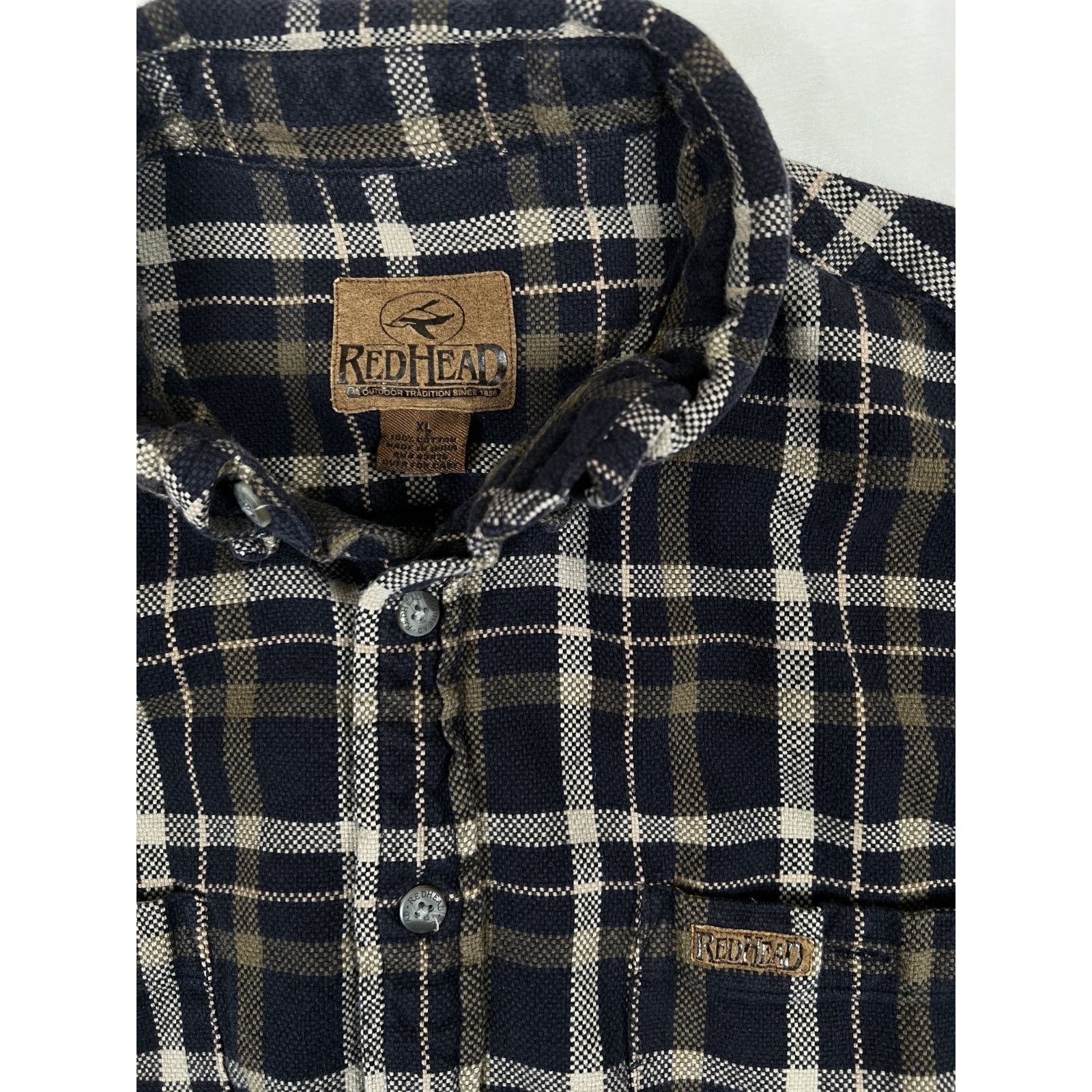 Redhead RedHead Flannel Casual Button-Down Shirt Long Sleeve Size XL Size US XL / EU 56 / 4 - 2 Thumbnail