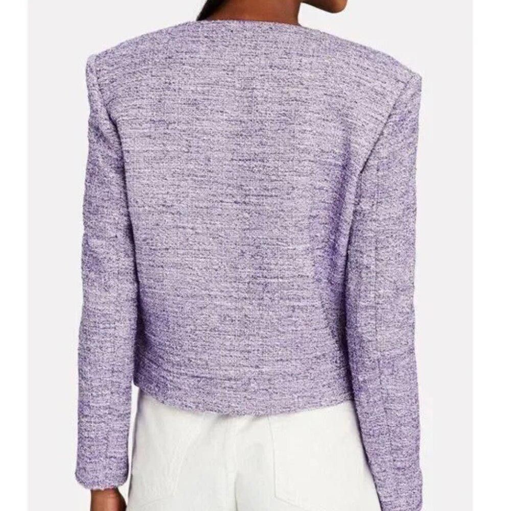 Iro IRO Paris Nolun Tweed Jacket Purple/Silver Size S/36 NWT Size S / US 4 / IT 40 - 8 Thumbnail