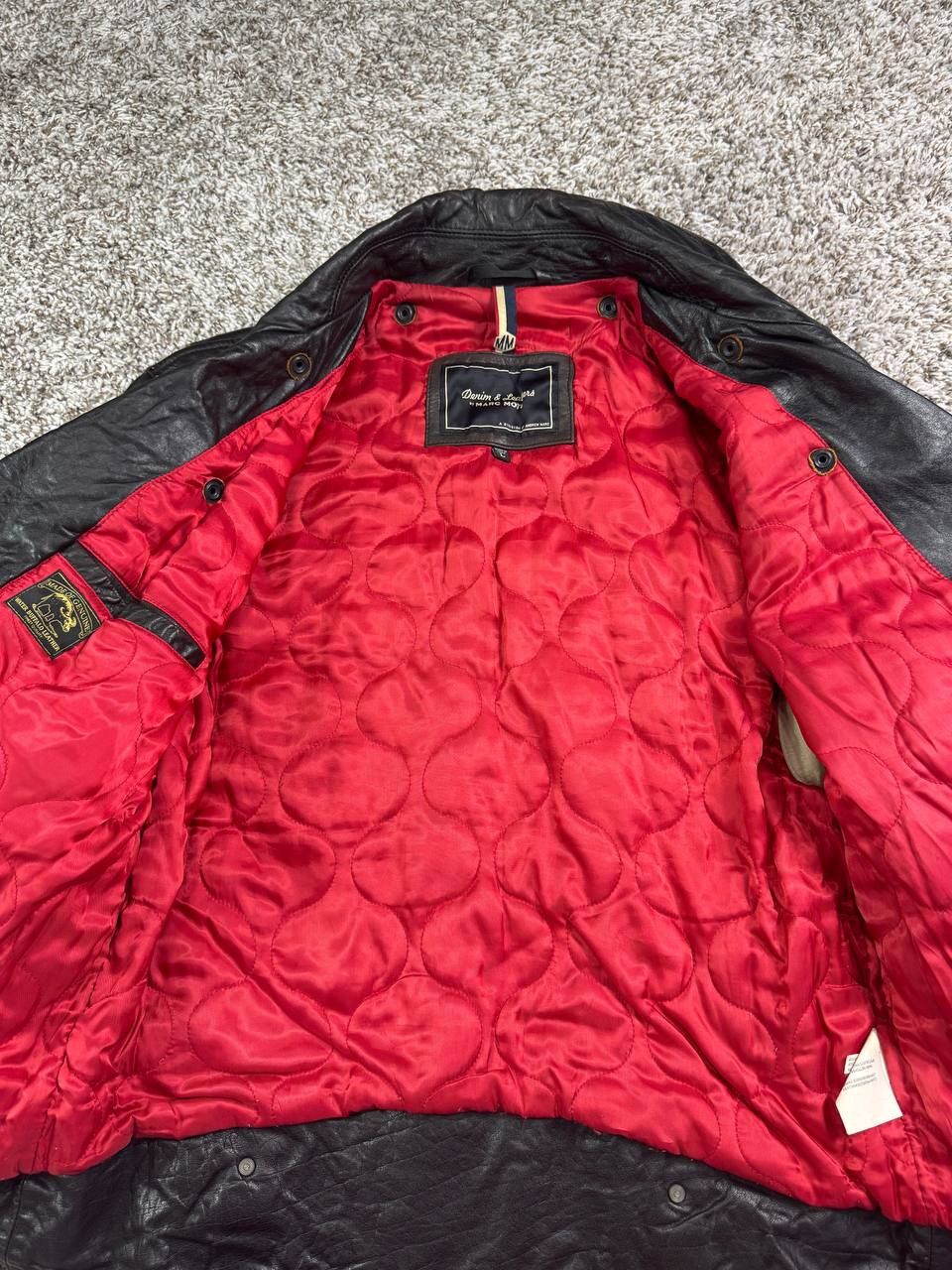 Andrew Marc Denim Leathers by Marc Moto Motorcycle Leather Jacket Size US L / EU 52-54 / 3 - 12 Thumbnail