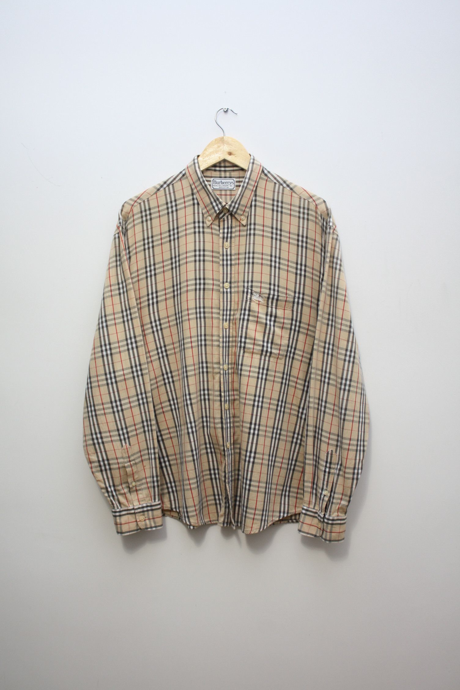 Burberry × Vintage Burberry's Nova Check Vintage L/S Shirt