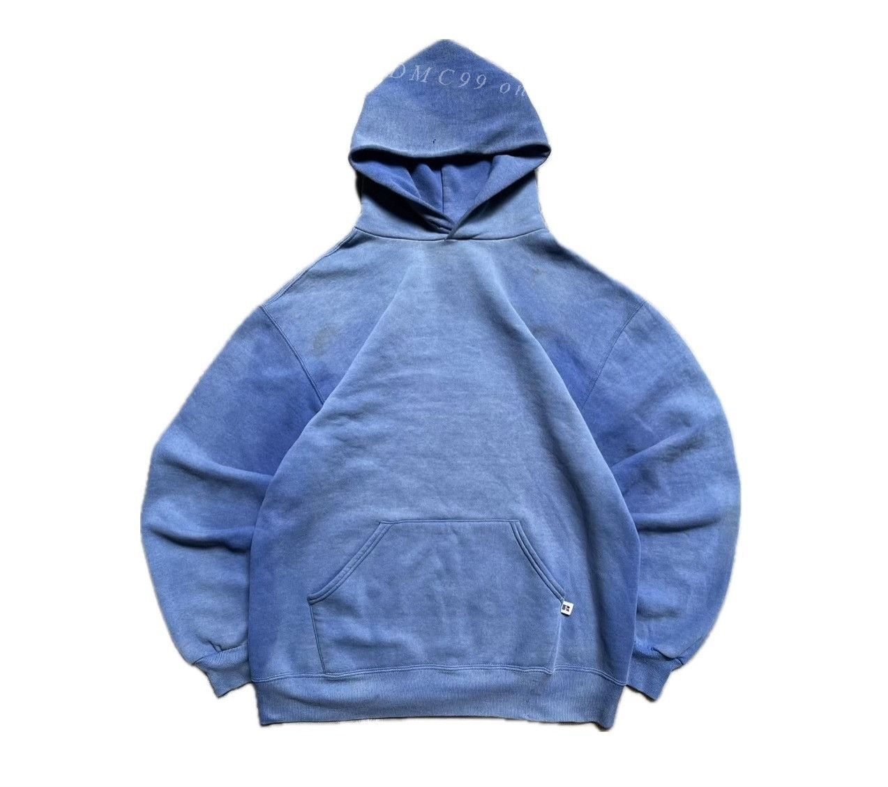 Vintage 1990s Russell Sun Faded Royal Blue Hoodie Size US XL / EU 56 / 4 - 1 Thumbnail