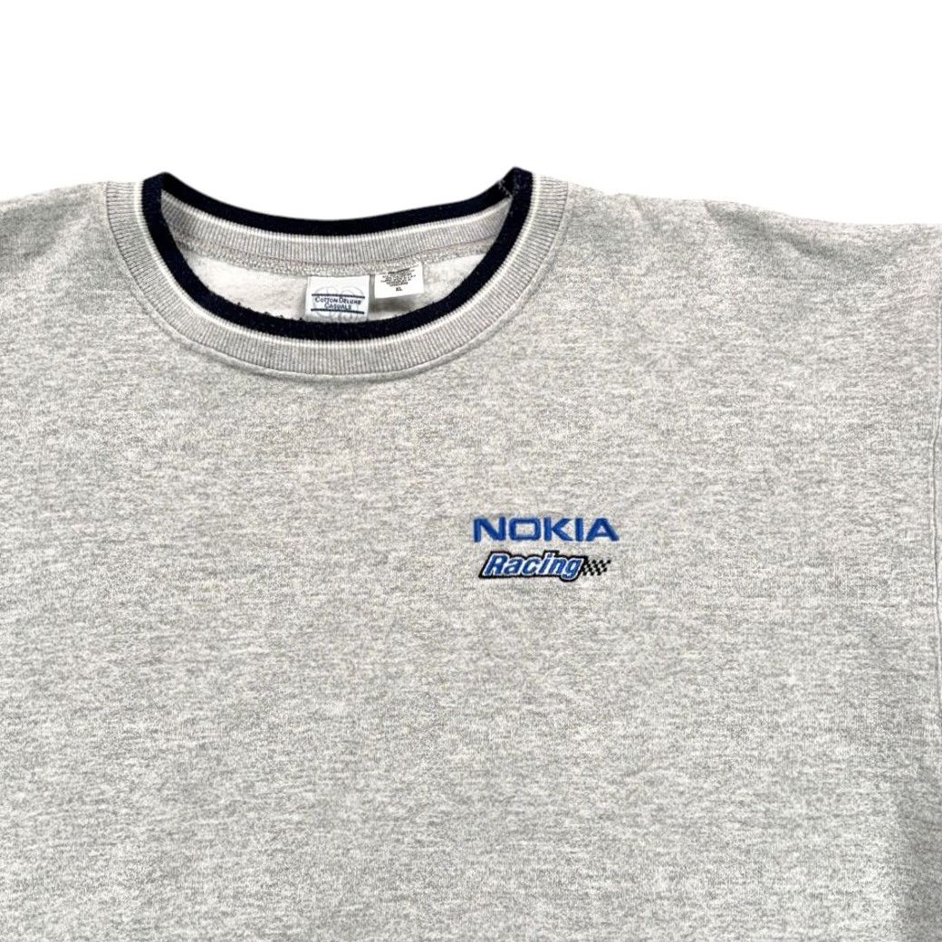 Vintage VINTAGE Nokia Racing Sweater Shirt XL Adult Gray 90s Motorsports Embroidered Logo Cotton Deluxe Size US XL / EU 56 / 4 - 2 Thumbnail