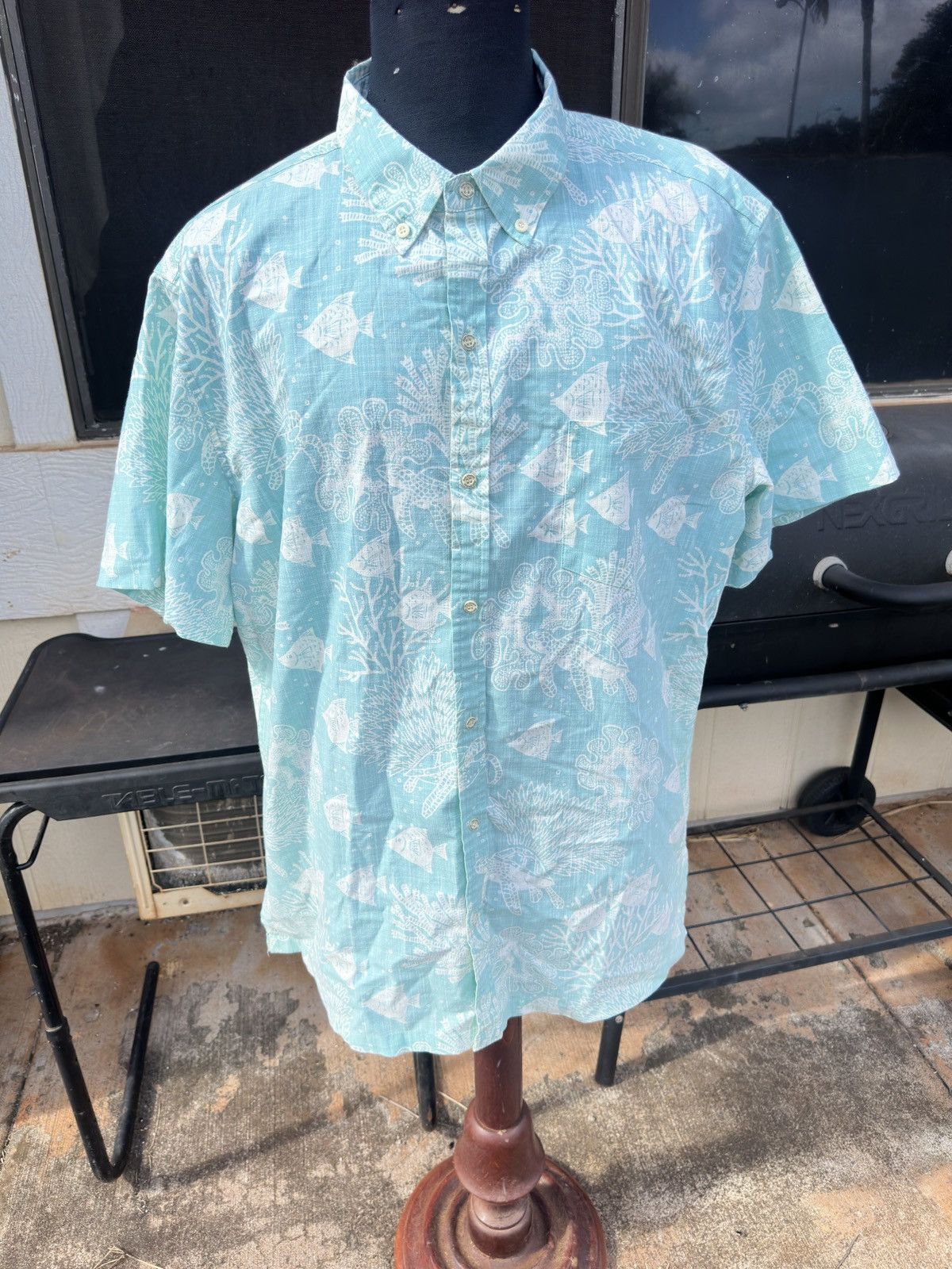 Reyn Spooner PreOwned Reyn Spooner Hawaiian Print Green Men's XXL Size US XXL / EU 58 / 5 - 1 Thumbnail