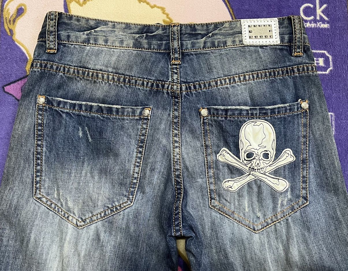 Philipp Plein ROEN x PHILIPP PLEIN Distressed Denim x Skulls Size US 30 / EU 46 - 3 Thumbnail