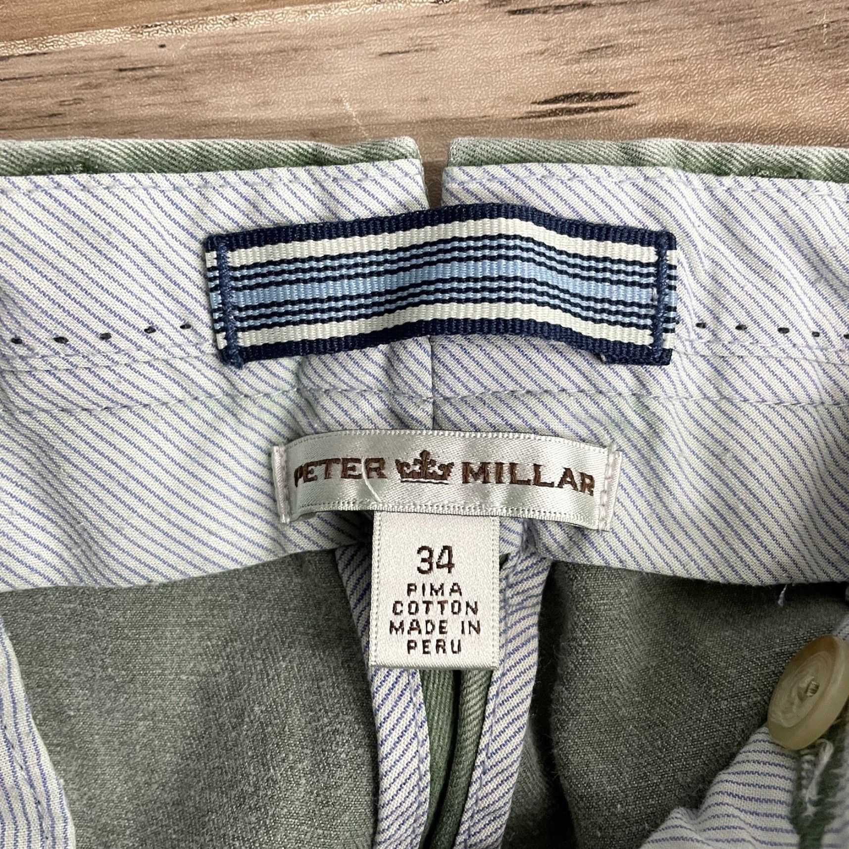 Peter Millar PETER MILLAR Green Straight Leg Jeans Mens Size 32x28 Size US 32 / EU 48 - 4 Thumbnail