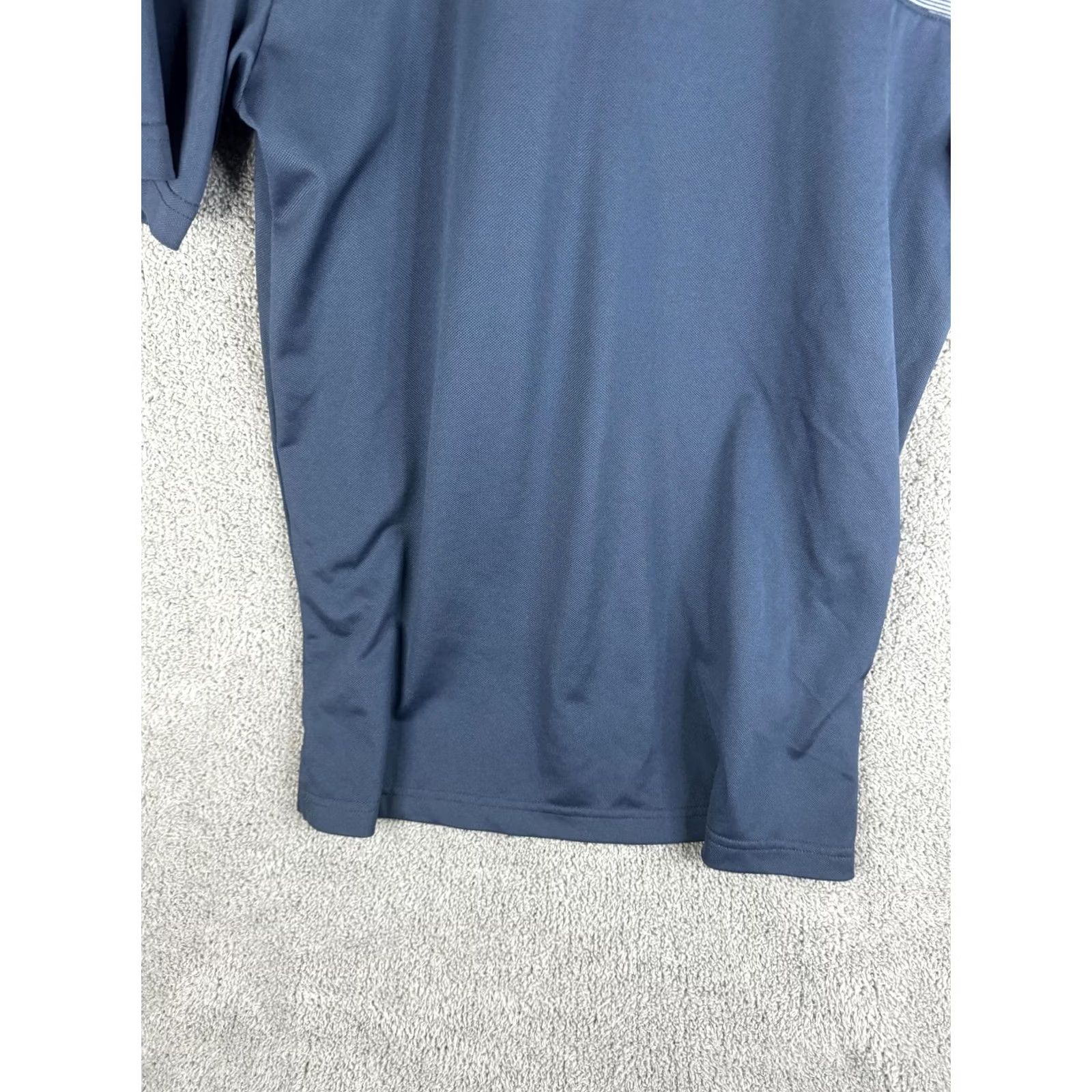 TravisMathew TravisMathew Polo Shirt Mens Small Navy Stripe Logo Performance Golf Shirt Size US S / EU 44-46 / 1 - 4 Thumbnail