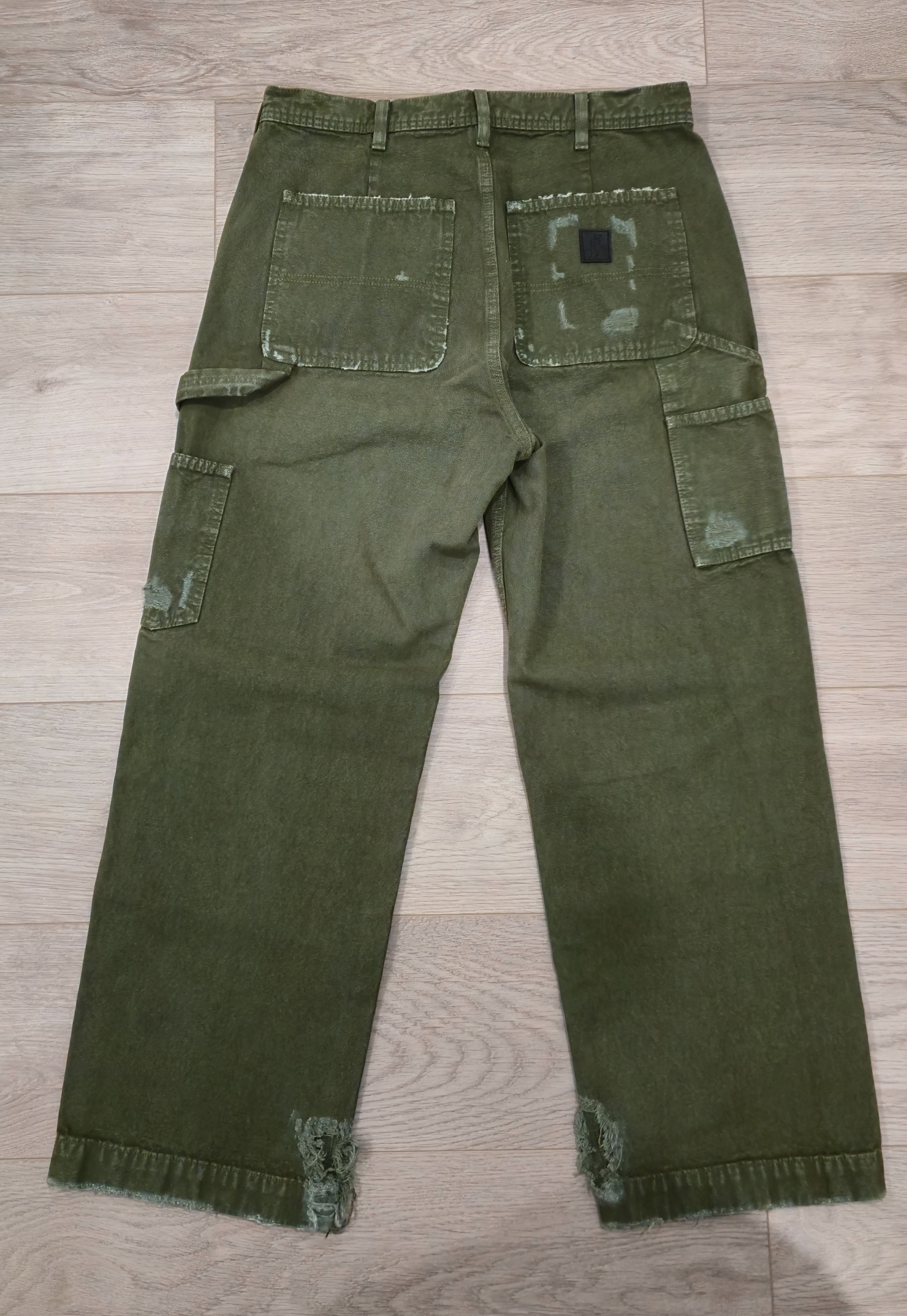 Enfants Riches Deprimes ERD Green Distressed Carpenter Pants Size US 30 / EU 46 - 2 Thumbnail
